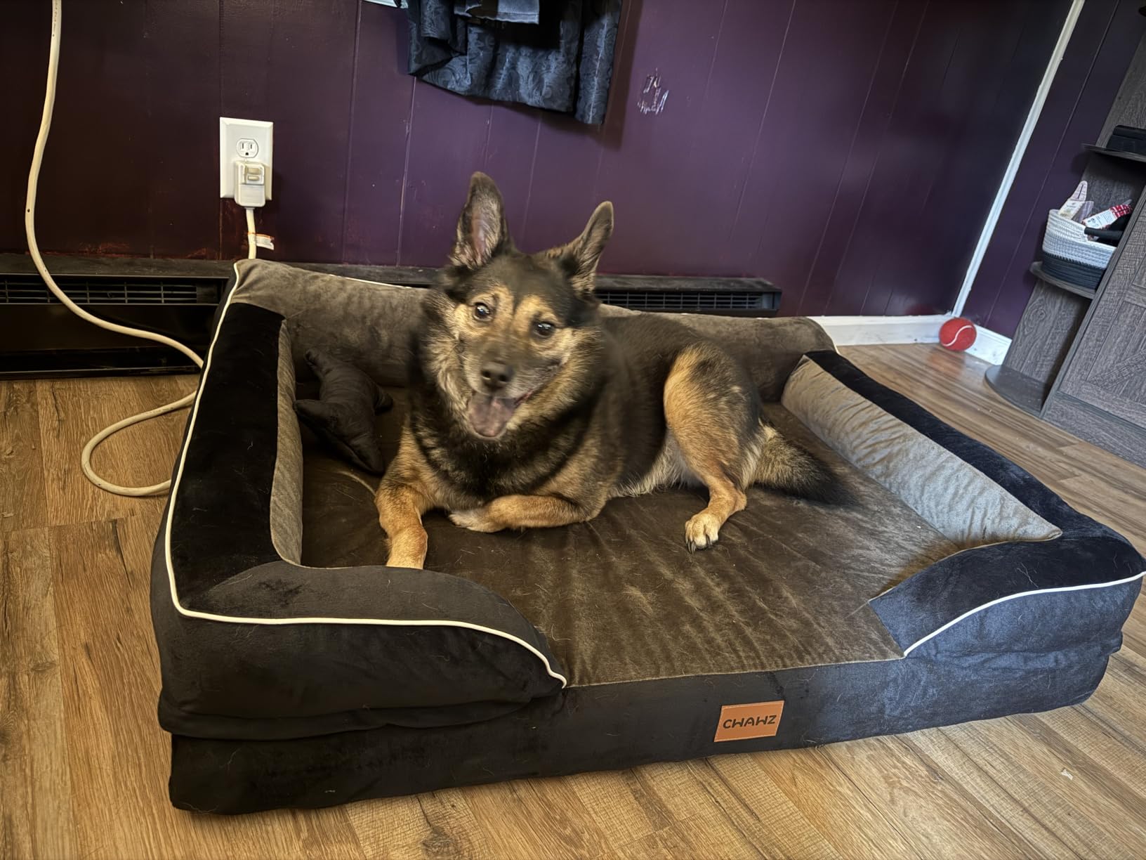 CWAWZ Dog Beds for Large Dogs, Orthopedic Dog Bed with Cooling Gel Memory Foam, Waterproof Large Pet Bed with Removable Washable Cover, 36