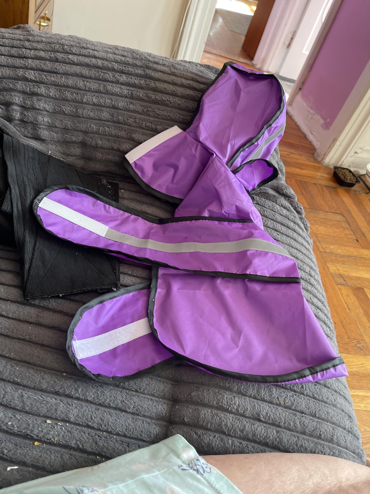 Paiaite Dog Raincoat: Hooded Slicker Poncho, Durable Waterproof Jacket with Reflective Stripes for Safety, Convenient Leash Hole, Perfect for Small, Medium, and Large Dogs Yellow M customer photo 2