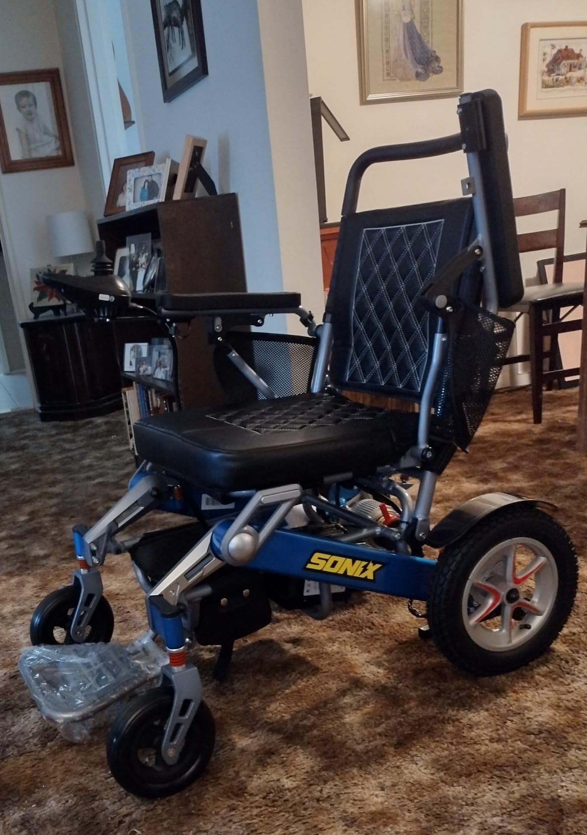 Next Generation Electric Wheelchair - 30-Mile Range, 600W Motor Power, Dual 12AH Batteries, Leather Cushion, Deluxe Series, Foldable, Airline Approved, All-Terrain, High-Performance Design customer photo 1
