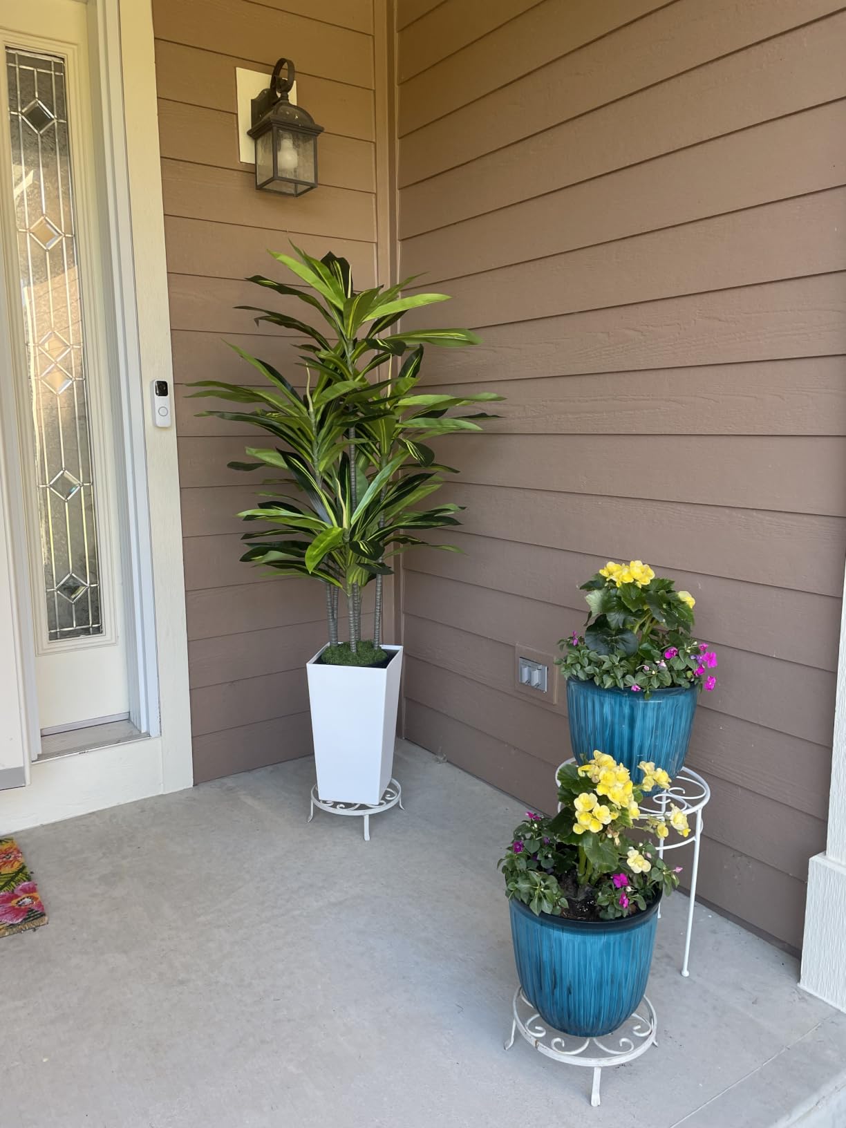 ASTIDY Artificial Plant 5FT Dracaena Fake Tree with Black Tall Planter | Faux Yucca Floor Plant in Pot, Artificial Trees Indoor for Home Office Living Room Decor customer photo 2