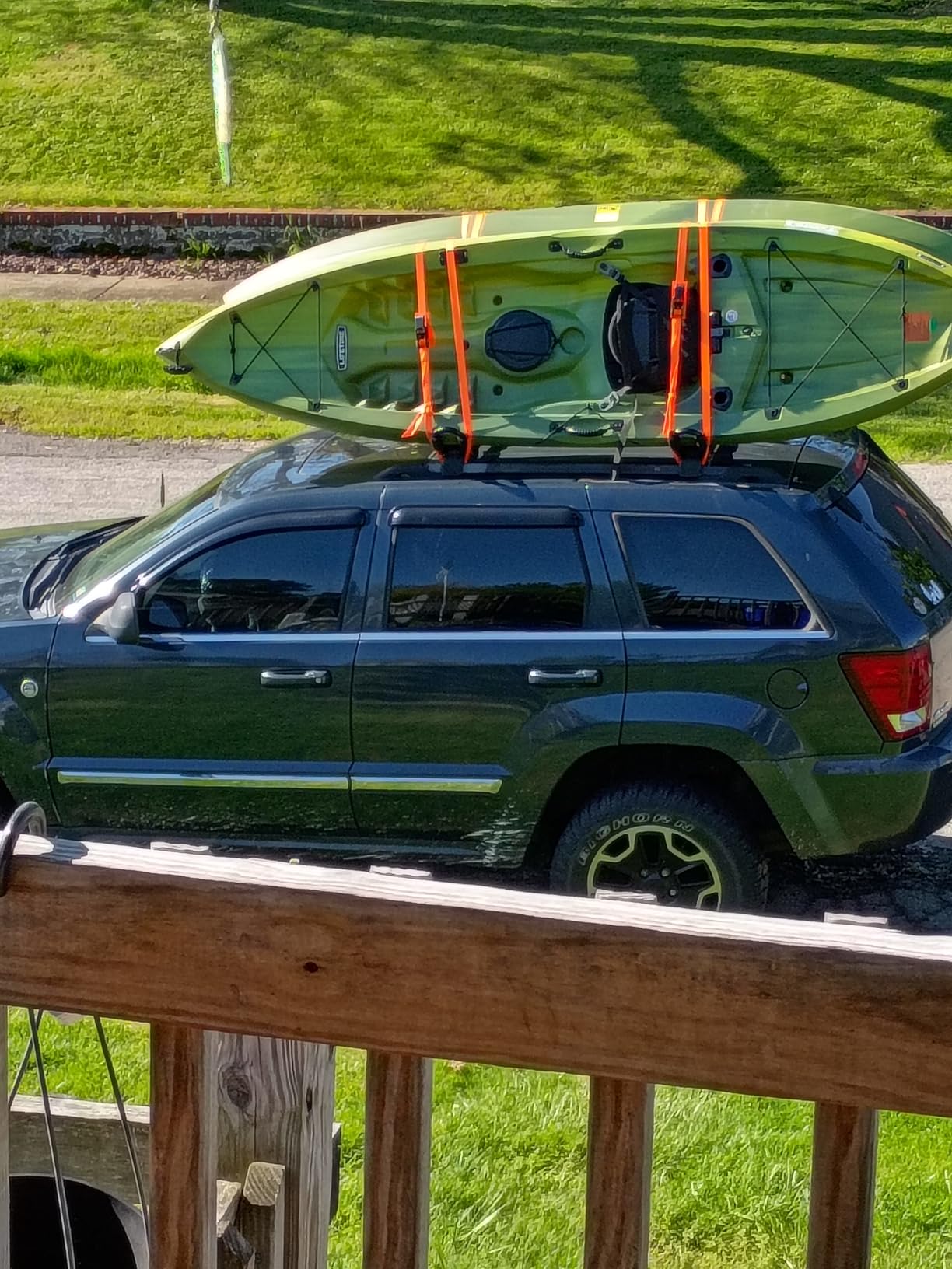 2 Pairs Heavy Duty Kayak Roof Rack J-Bar Carrier Holder - Includes 4 Pcs Ratchet for Canoe, SUV, Cars, Truck, Surf Ski, Tie-Mount on Car Roof Top Crossbar for Trip, Set of 4 customer photo 1