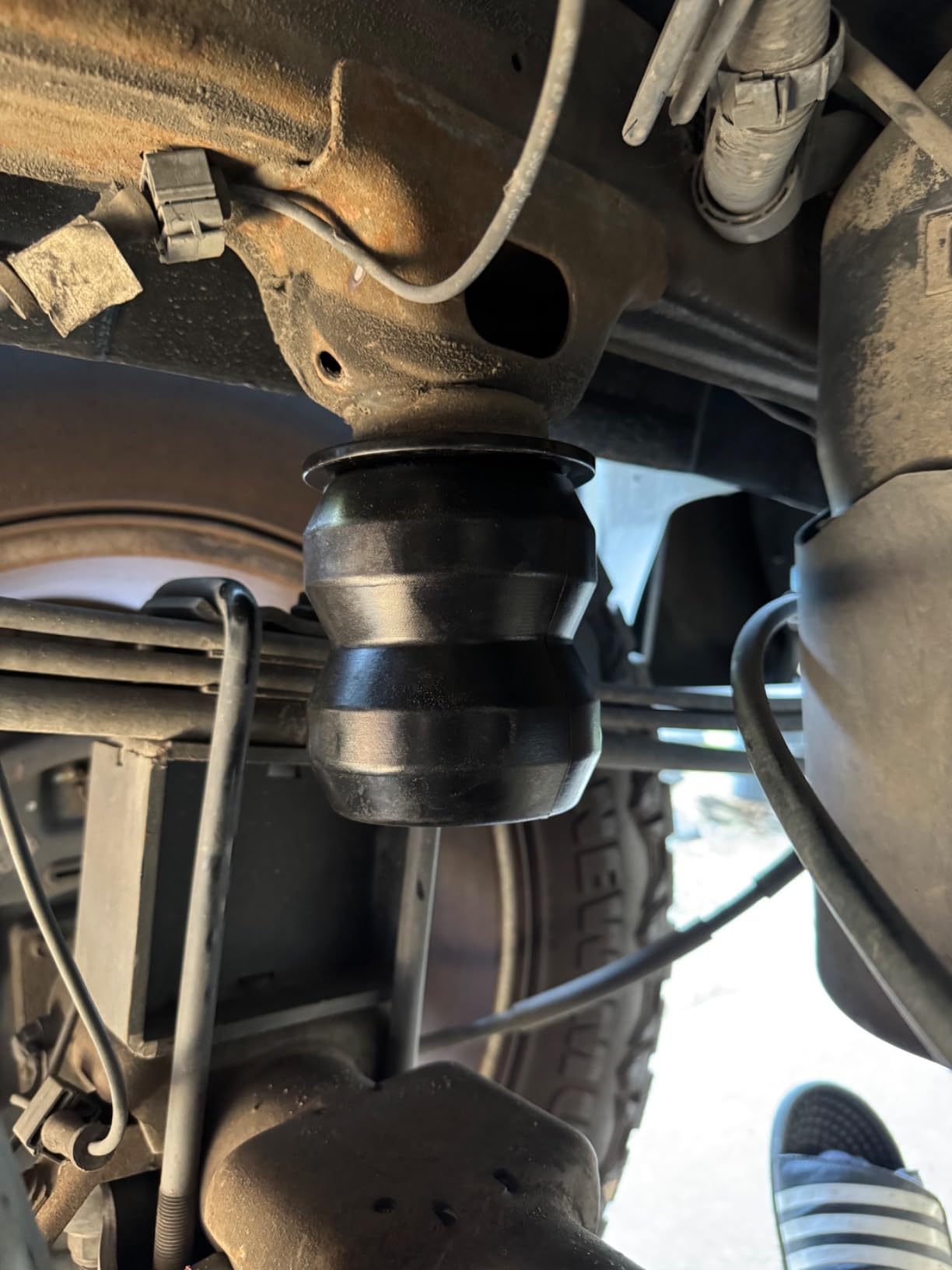 RULLINE Enhanced Rear Suspension Bump Stops Compatible With 1999-2021 Silverado 1500 & Sierra 1500-2WD/4WD Off-Road, 8600 lbs Capacity, Compatible With Chevy & GMC Pickup Trucks customer photo 2
