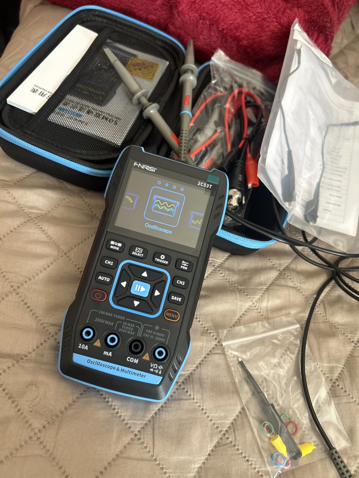 FNIRSI 2C53T 3-in-1 50MHz 2CH Oscilloscope Multimeter DDS Signal Generator customer photo 1