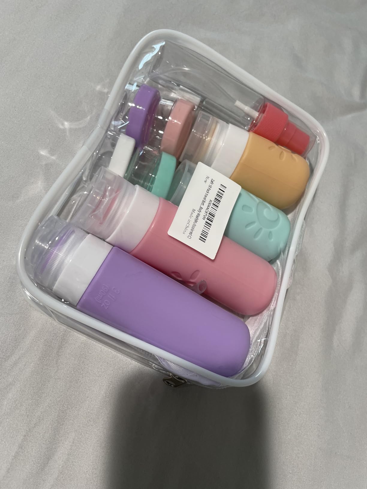 Zafit 18 Pack travel Bottles for Toiletries, TSA Approved Silicone Travel Containers Leak Proof Refillable Travel Accessories for Shampoo Conditioner Lotion Body Wash(Multicolored C) customer photo 2