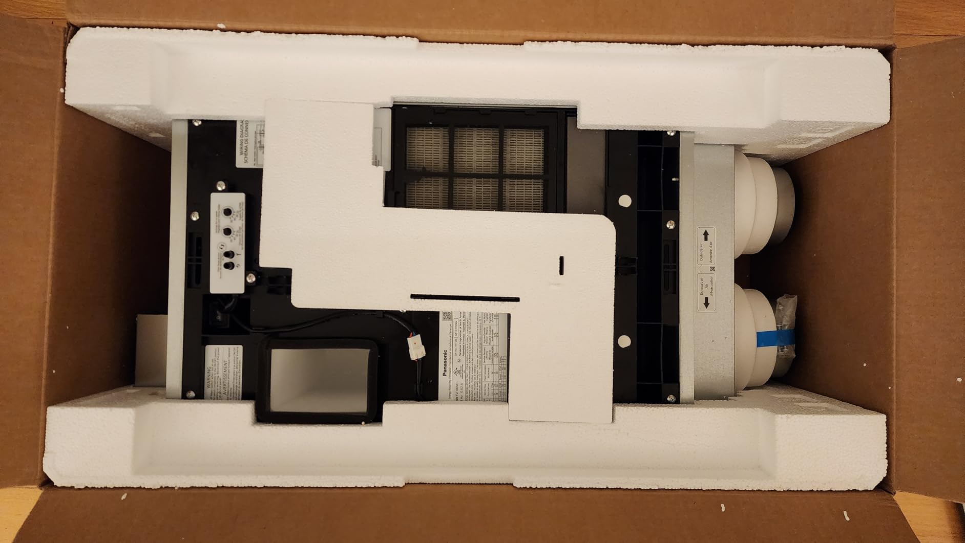 Panasonic WhisperComfort 60 Energy Recovery Ventilator (ERV), Wall/Ceiling Mount Exhaust Fan, FV-06VE1 customer photo 2
