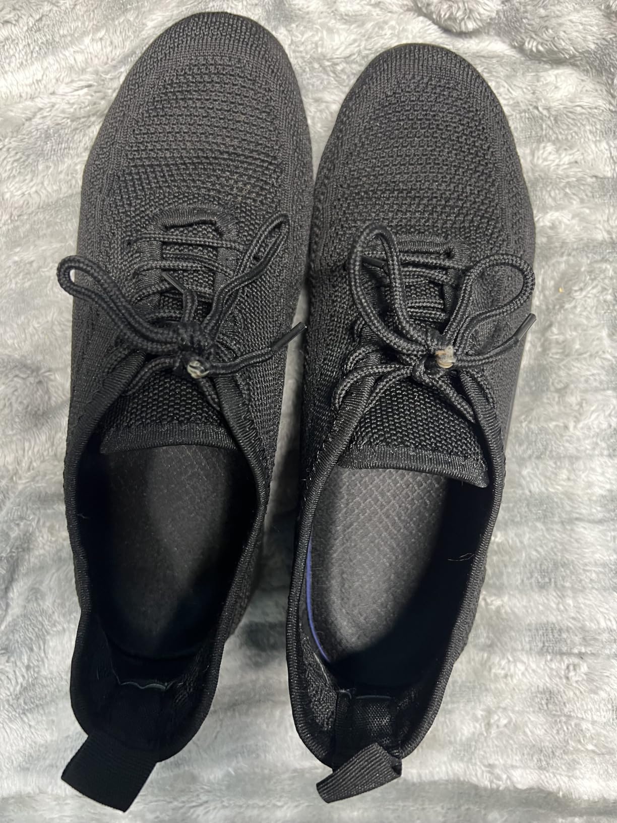 Women's Lightweight Non Slip Walking Sneakers - Breathable Mesh Work Shoes for Standing All Day, Comfortable Nursing Tennis Shoes Black customer photo 1