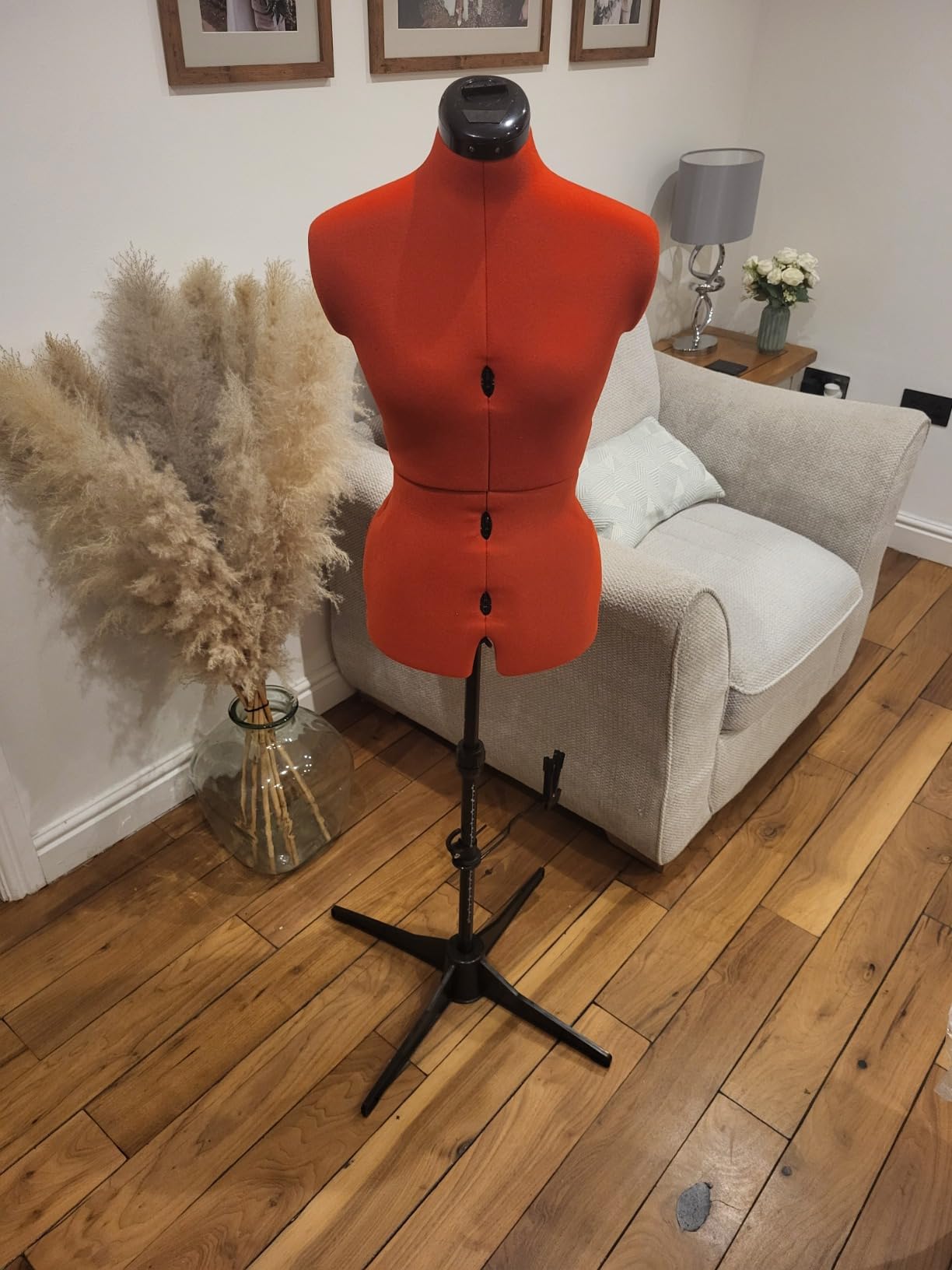 Adjustoform Sew Simple FG307 Adjustable Dress Form Black M-L (US Dress Size 10-16) 8 Part Female Sewing Mannequin + Pin Grip Hem Marker customer photo 1