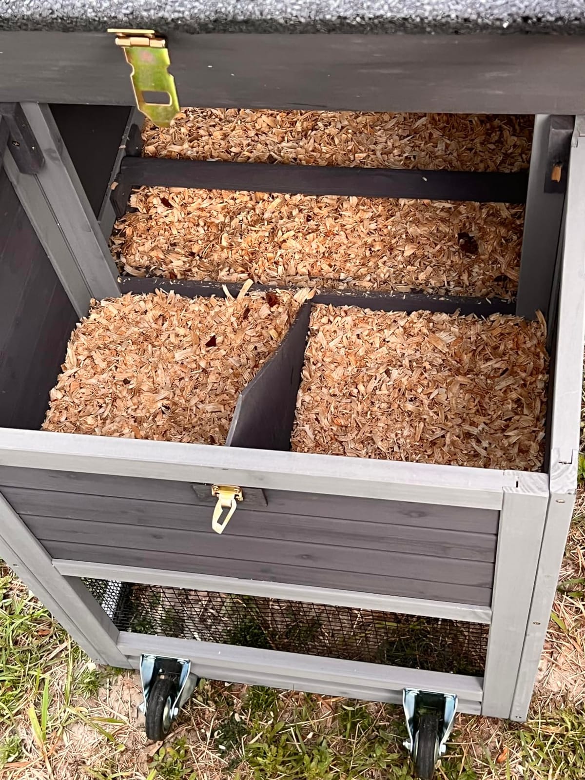Mobile Chicken Coop for 6-8 Hens, All-Steel Frame Hen House with Wheels Portable Poultry Cage, Metal Run & Nesting Box Duck Coop Large customer photo 2