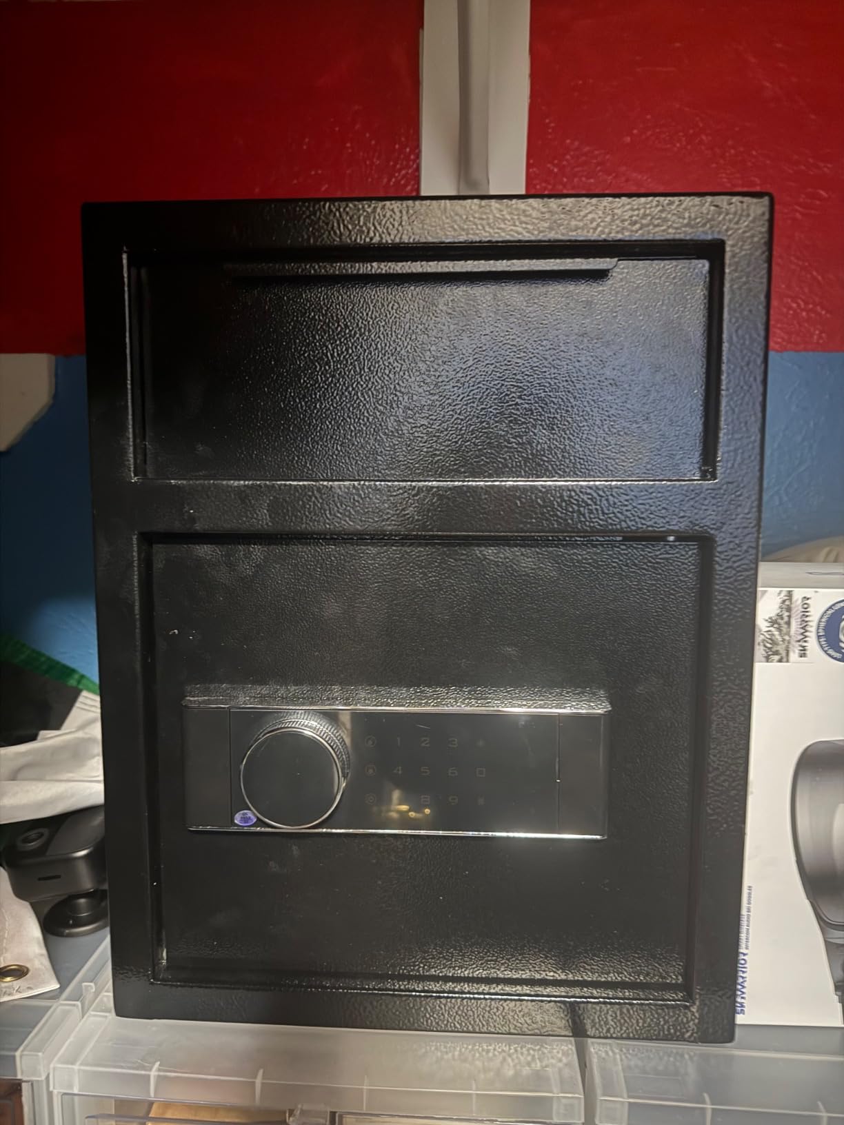 KAER 1.8 Cuft Depository Safe with Digital Lock & Drop Slot | Business drop safe with digital combination lock, LCD display, and anti-fishing slot for secure cash, checks, mail customer photo 2