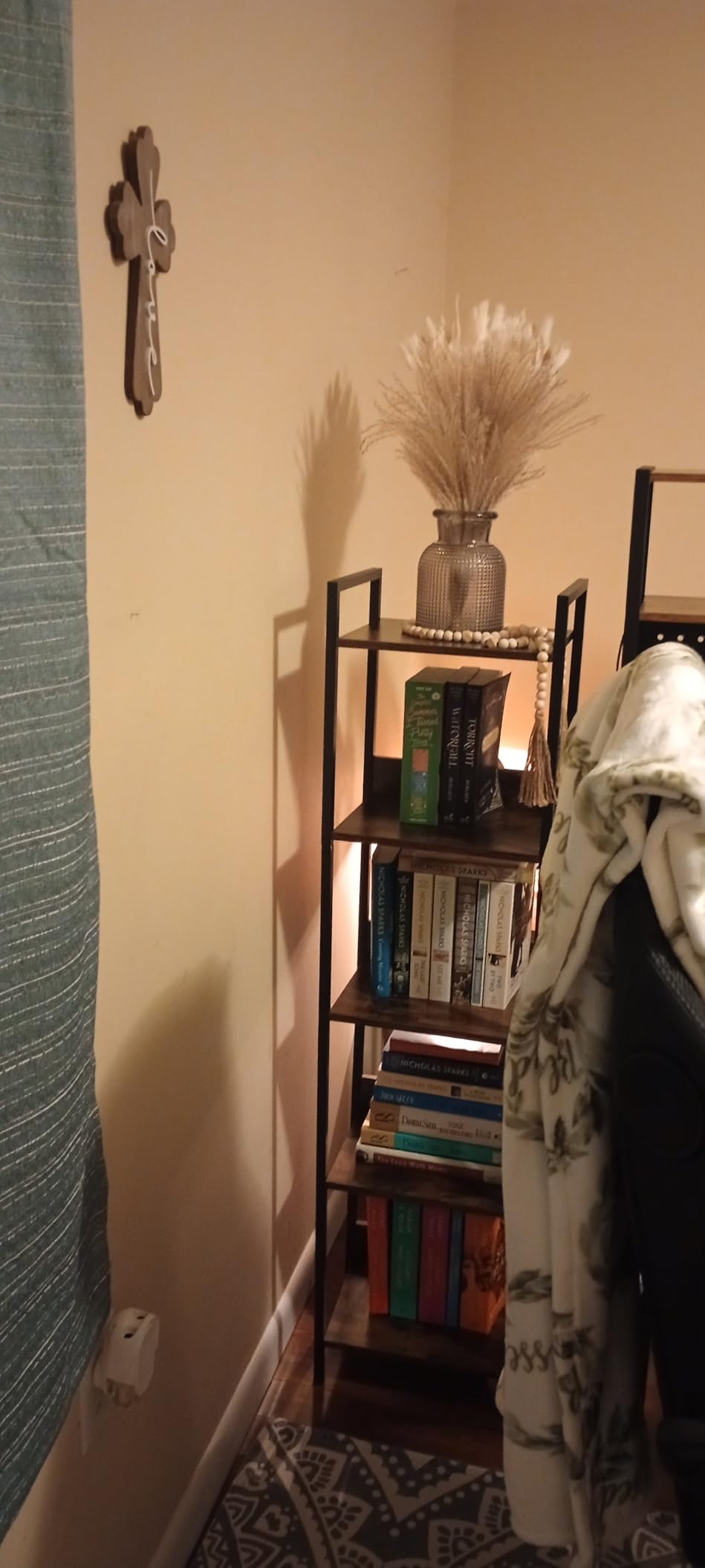MAHANCRIS Bookshelf, 5-Tier Bookcase, Standing Book Shelf for Small Space, Storage Shelf Organizer, for Living Room, Bedroom, Study, Balcony, Rustic Brown and Black BKHR5501 customer photo 2