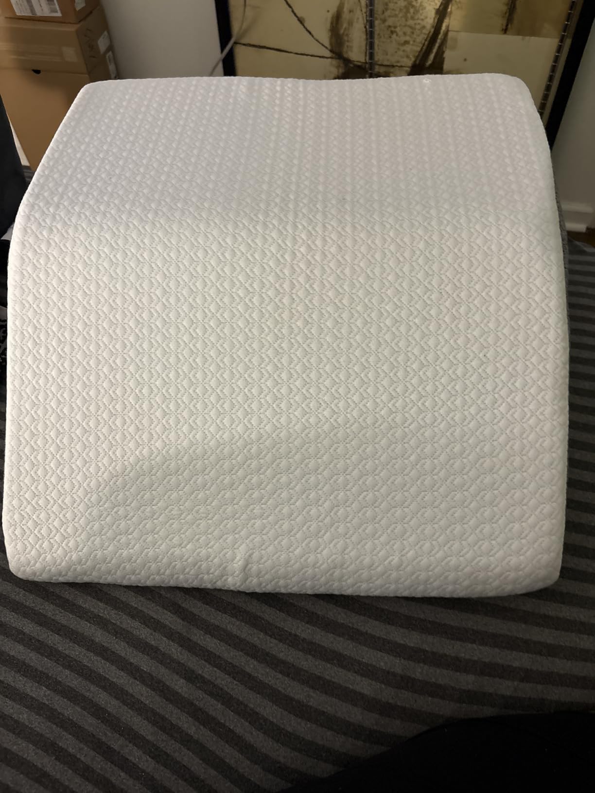 Nordjager Wedge Pillow for Sleeping, 24 x 24 x 10 Inch Bed Wedge | 40D Memory Foam Top Layer with Supportive Foam Base; Ergonomic Incline Supports Back, Legs and Comfortable Sleep. customer photo 1