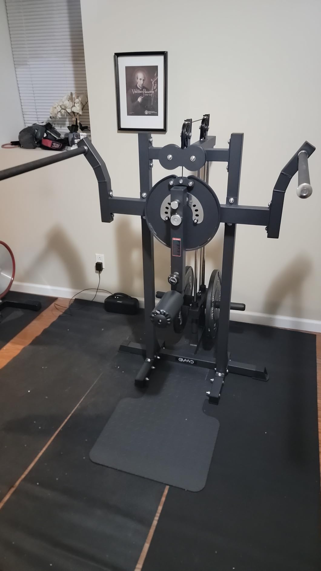 GMWD Multiple Hip Abductor Machine, Adjustable Standing Hip Abductor Adductor with 9 Height Setting, 450lbs Capacity Plate Loaded Inner and Outer Thigh for Home Gym customer photo 1