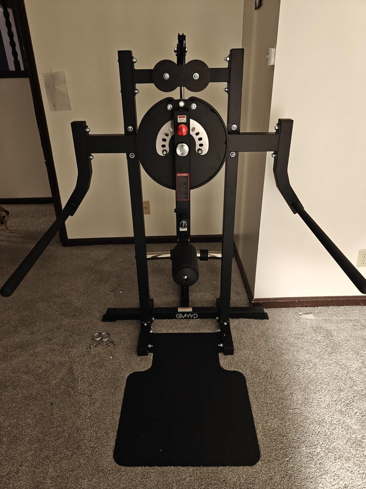 GMWD Multiple Hip Abductor Machine, Adjustable Standing Hip Abductor Adductor with 9 Height Setting, 450lbs Capacity Plate Loaded Inner and Outer Thigh for Home Gym customer photo 2