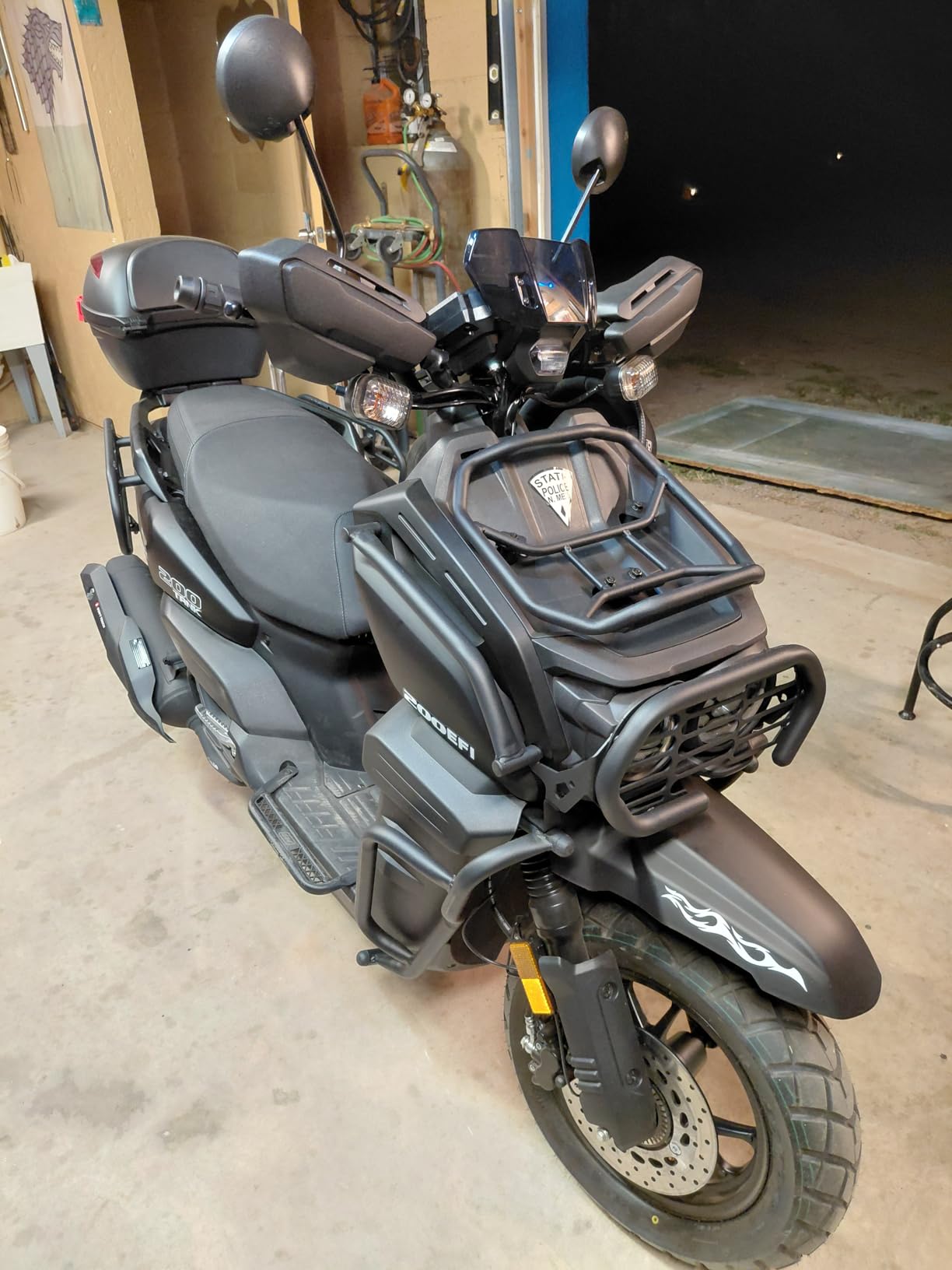 HHH Upgraded Tank 200 EFI Scooter TANK 200 Motorcycle 200cc Motorcycle Scooter Street Bike Fully Automatic with Matching rear trunk (Black) customer photo 1