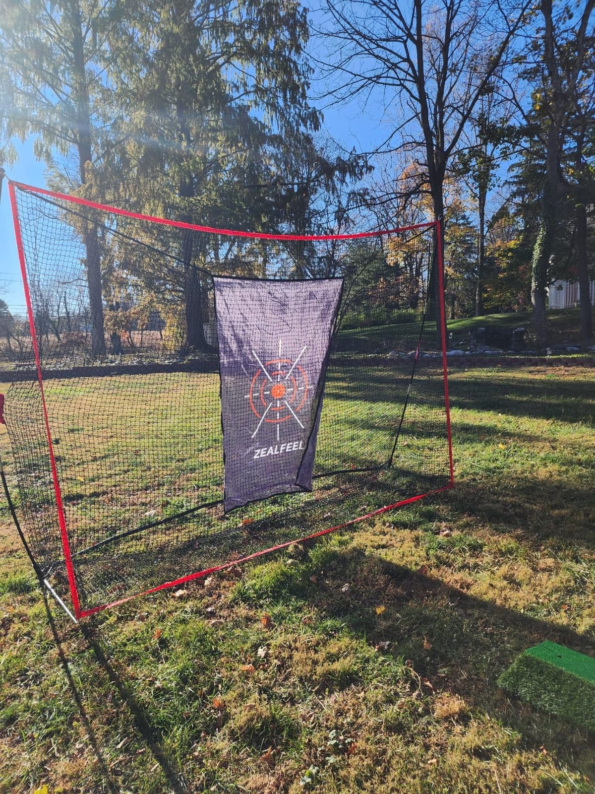 ZEALFEEL Golf Net, 10 x 7 ft Hitting Practice Set with Chipping Net | Foldable Mat, Silk Target, 8 Tees, 6 Balls & Carry Bag, For Backyard Driving, Chipping and Indoor or Outdoor Practice customer photo 1