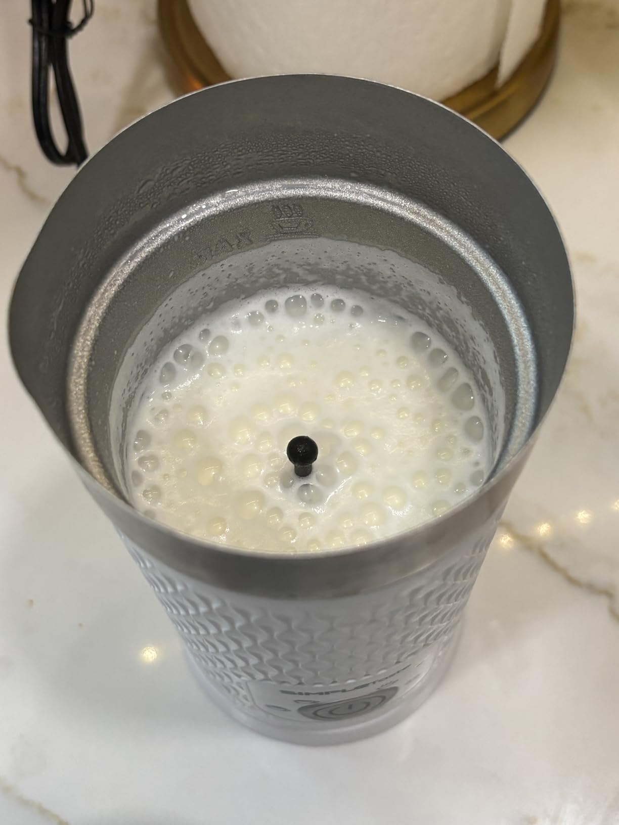 SIMPLETASTE Milk Frother, 4-in-1 Electric Automatic Milk Steamer | Warm and Cold Foam Maker and Milk Warmer for Latte, Cappuccino, Macchiato, Hot Chocolate customer photo 2