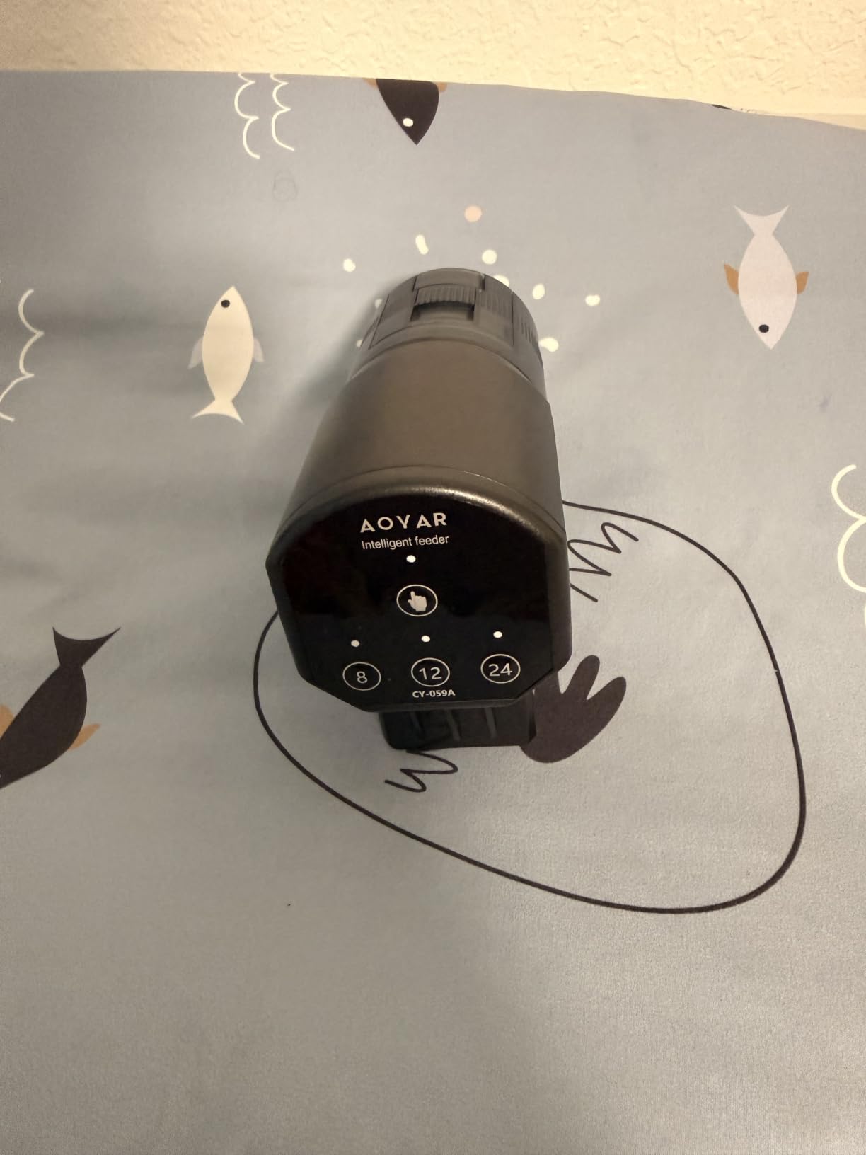 Automatic Fish Feeder for Aquarium: Rechargeable Fish Feeder Dispenser, Moisture-Proof & 200ML Large Capacity Betta Turtle Vacation Feeder, Auto Fish Food Dispenser Timer for Weekends/Business customer photo 1