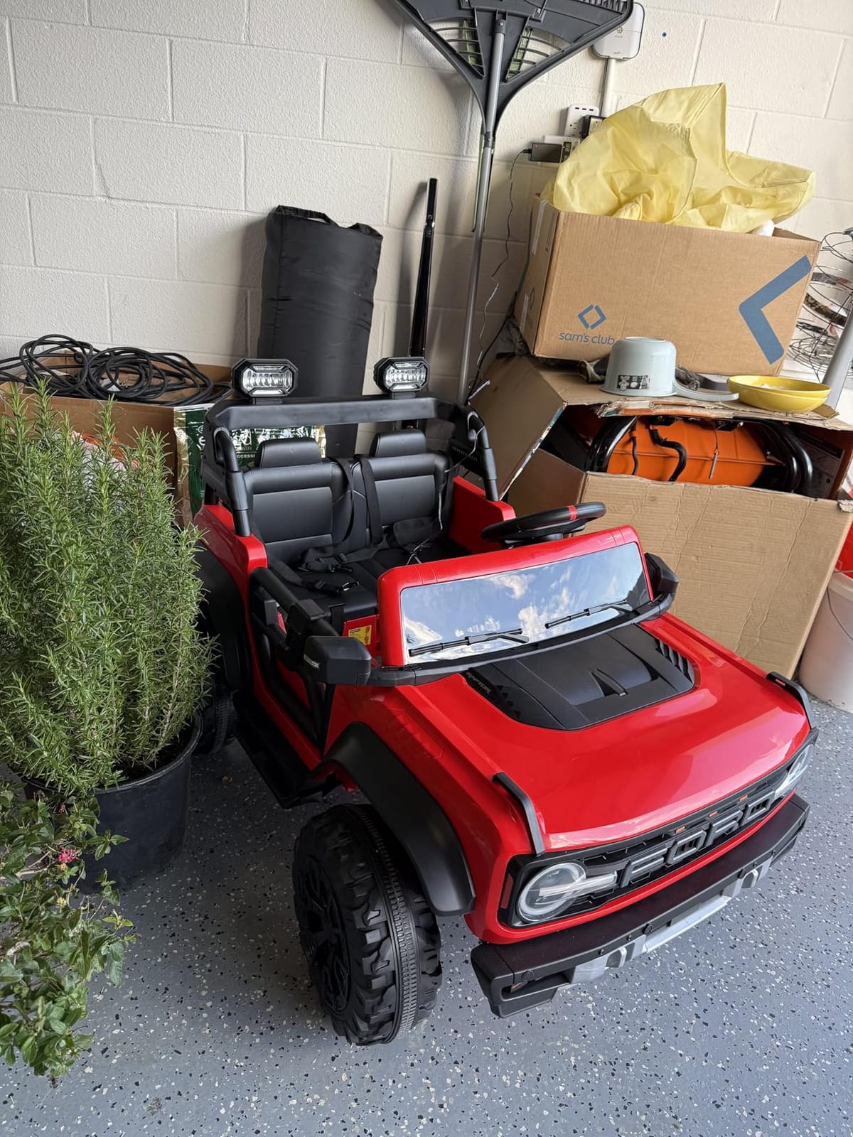 First Ride On Licensed Ford Bronco Raptor 24V 2 Seater Kids Ride on Toys, Battery Powered Electric Ride on Car, Remote Control Electric Car w/Led Lights, Music, High Low Speed (24V, White) customer photo 1