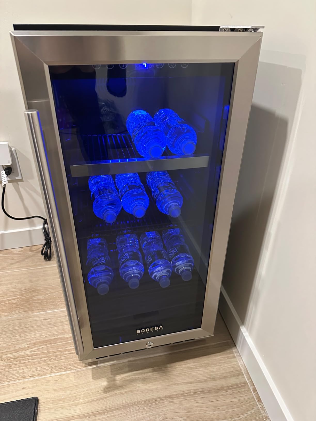 BODEGA 24 Inch Wine and Beverage Refrigerator, Dual Zone Wine and Bar Beverage Cooler, Commercial Black Bar Cooler With 2 Glass Doors, Hold 19 Bottles and 57 Cans, Built-In or Freestanding customer photo 1