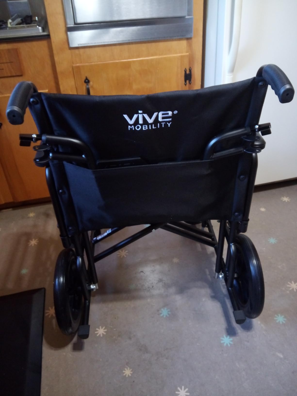 Vive Mobility Bariatric Transport Wheelchair for Adults - Supports 450lbs - Foldable, Heavy Duty Travel Wheel Chair - Portable, Transfer Aid with Swing Away Footrests & 22 Inch Wide Seat customer photo 1