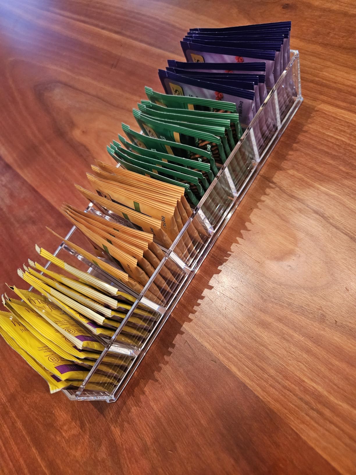 Tasybox Tea Bag Organizer, Tea Holder, Tea Organizers and Storage, 1 Pack | Acrylic Tea Organizer, Clear Tea Bag Holder, 8 Slot Tea Bag Storage Container for Drawer, Pantry, Kitchen, Cabinet Countertop customer photo 1