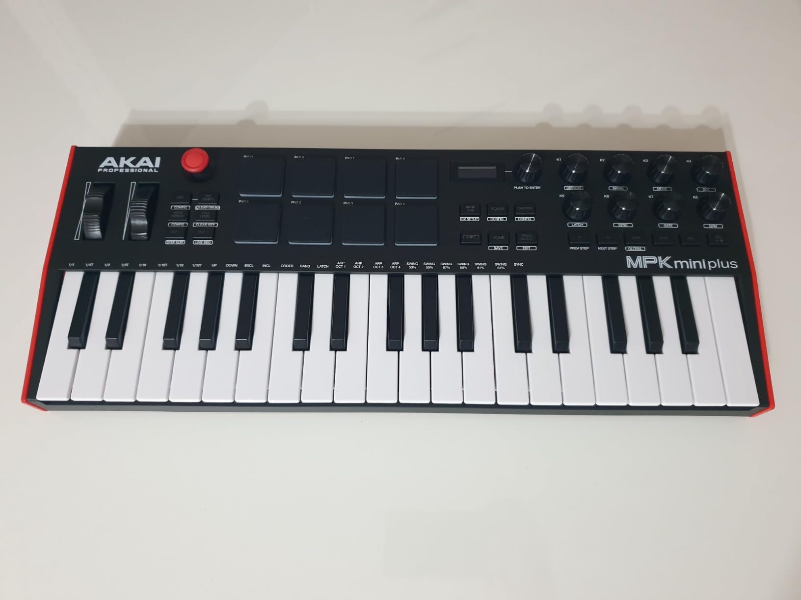 Akai Professional MPK Mini Plus 37-Key USB MIDI Keyboard Controller, White | Velocity-Sensitive Mini Keys, 8 MPC Pads, 64 Step Sequencer, MIDI/CV/Gate I/O, Software Suite Included, for Beat Makers customer photo 2