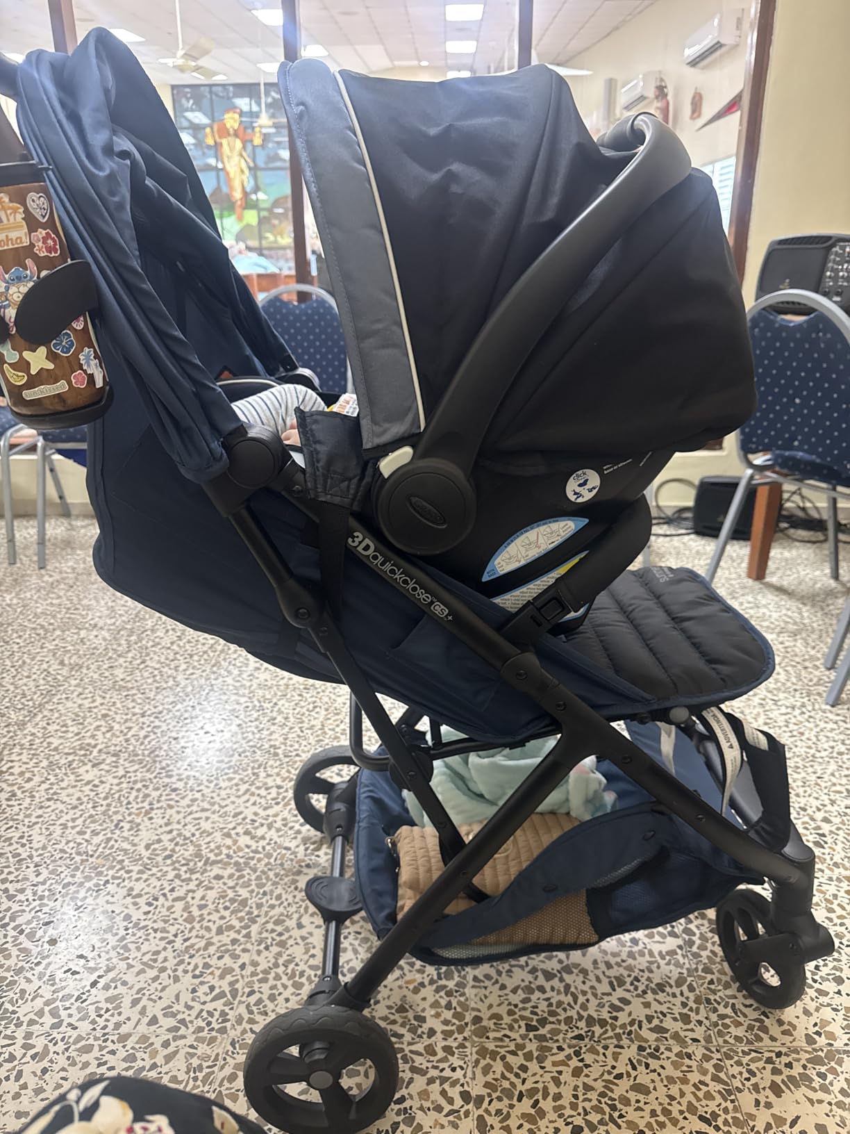 Ingenuity 3Dquickclose CS+ Compact Fold Stroller - Lightweight Stroller with Oversized Canopy, Extra-Large Storage and Compact Fold, Forest customer photo 1