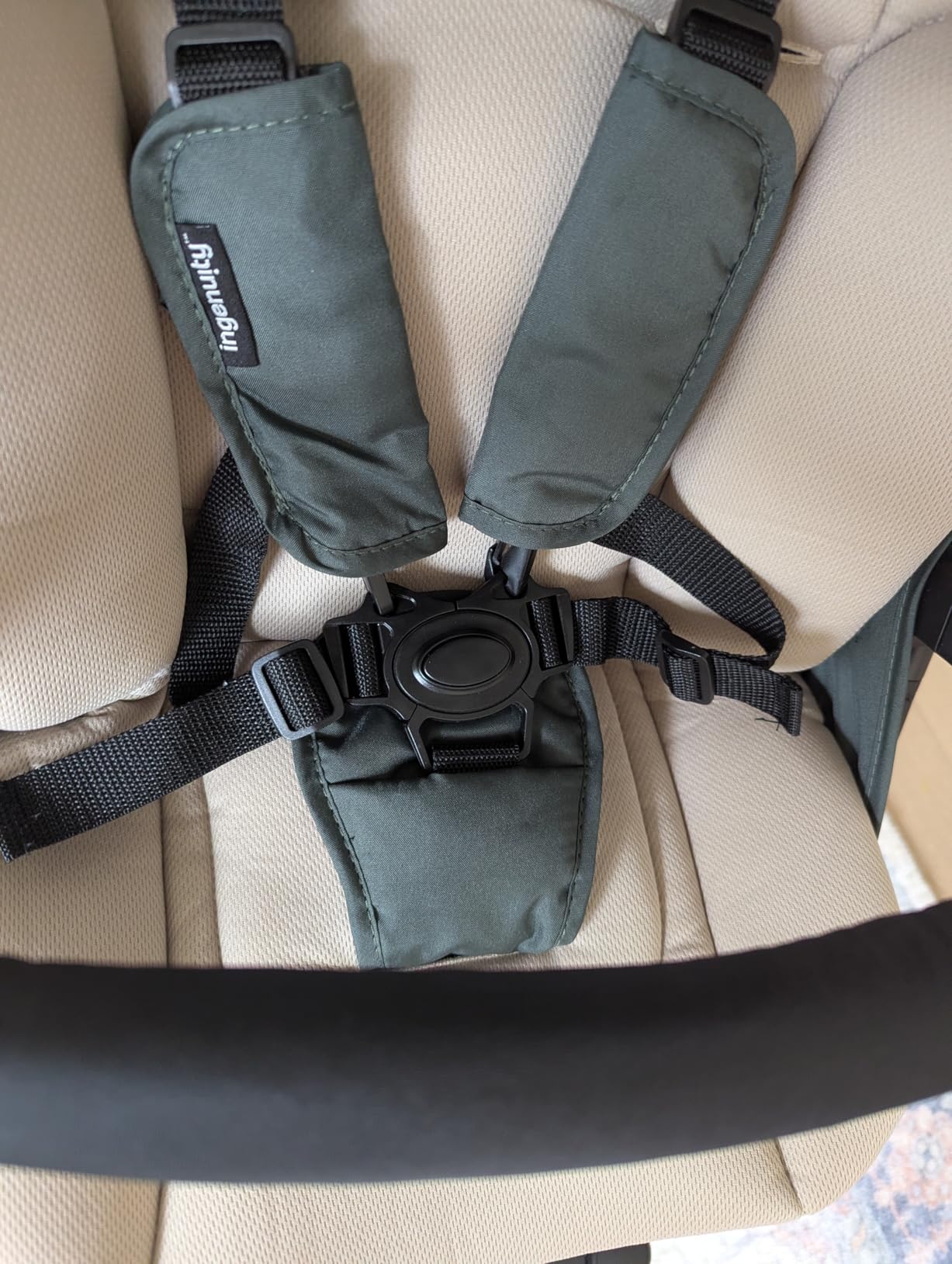 Ingenuity 3Dquickclose CS+ Compact Fold Stroller - Lightweight Stroller with Oversized Canopy, Extra-Large Storage and Compact Fold, Forest customer photo 2