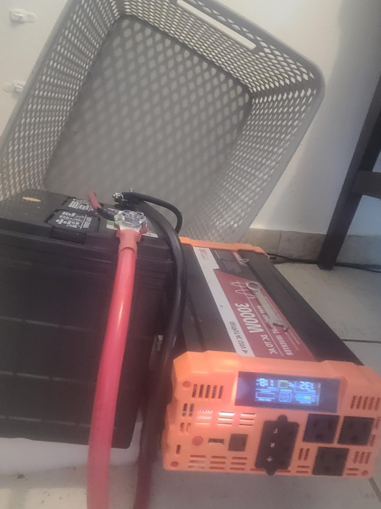 BELTTT 3000W Pure Sine Wave Inverter 12V DC to 120V AC, 6000W Peak | LCD Display, 23 ft Wired Remote, Dual AC and 20A Outlets, Hardwire Port, USB, Power Inverter for Solar, Off-Grid, RV, Truck customer photo 1