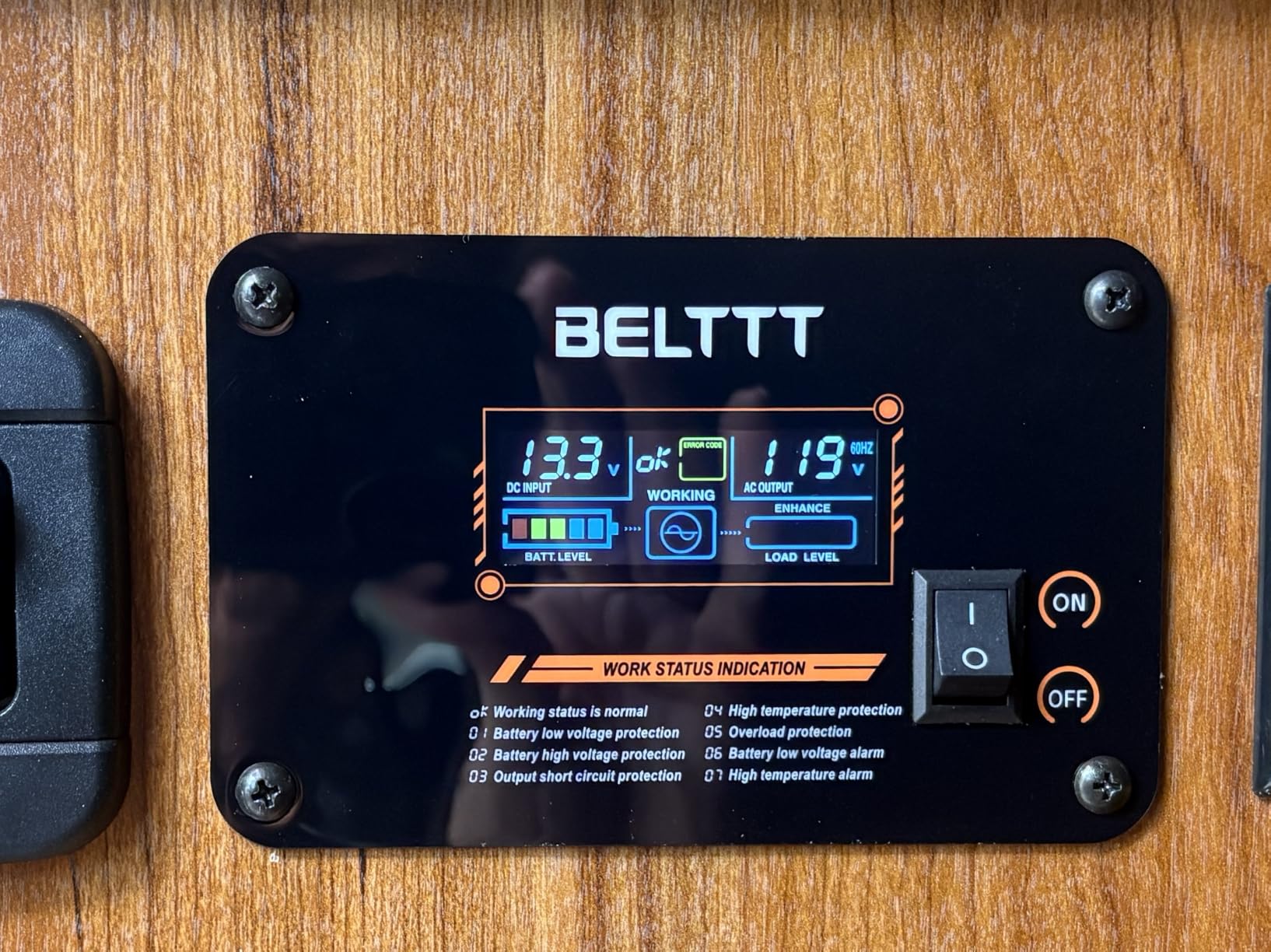 BELTTT 3000W Pure Sine Wave Inverter 12V DC to 120V AC, 6000W Peak | LCD Display, 23 ft Wired Remote, Dual AC and 20A Outlets, Hardwire Port, USB, Power Inverter for Solar, Off-Grid, RV, Truck customer photo 2