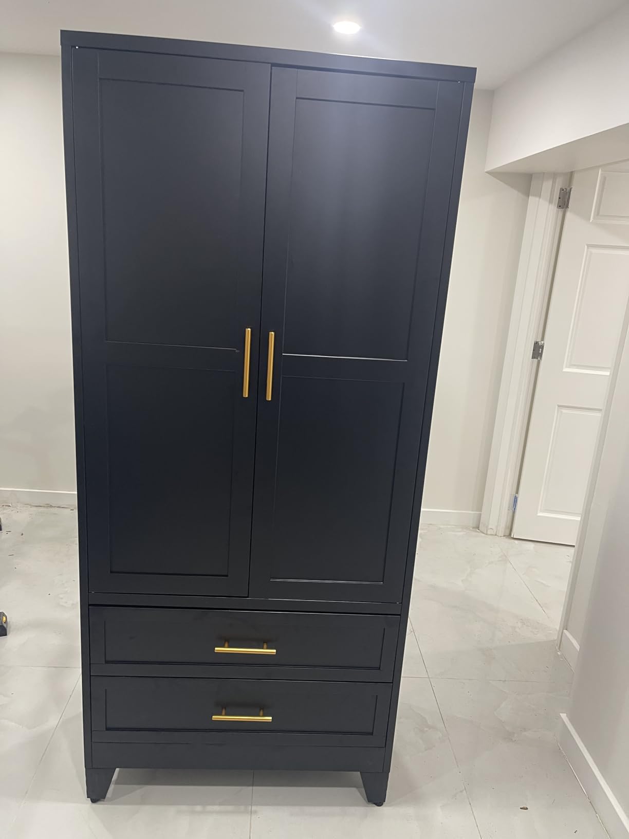 GAIOUS Metal Wardrobe Cabinet with 2 Drawers, 71