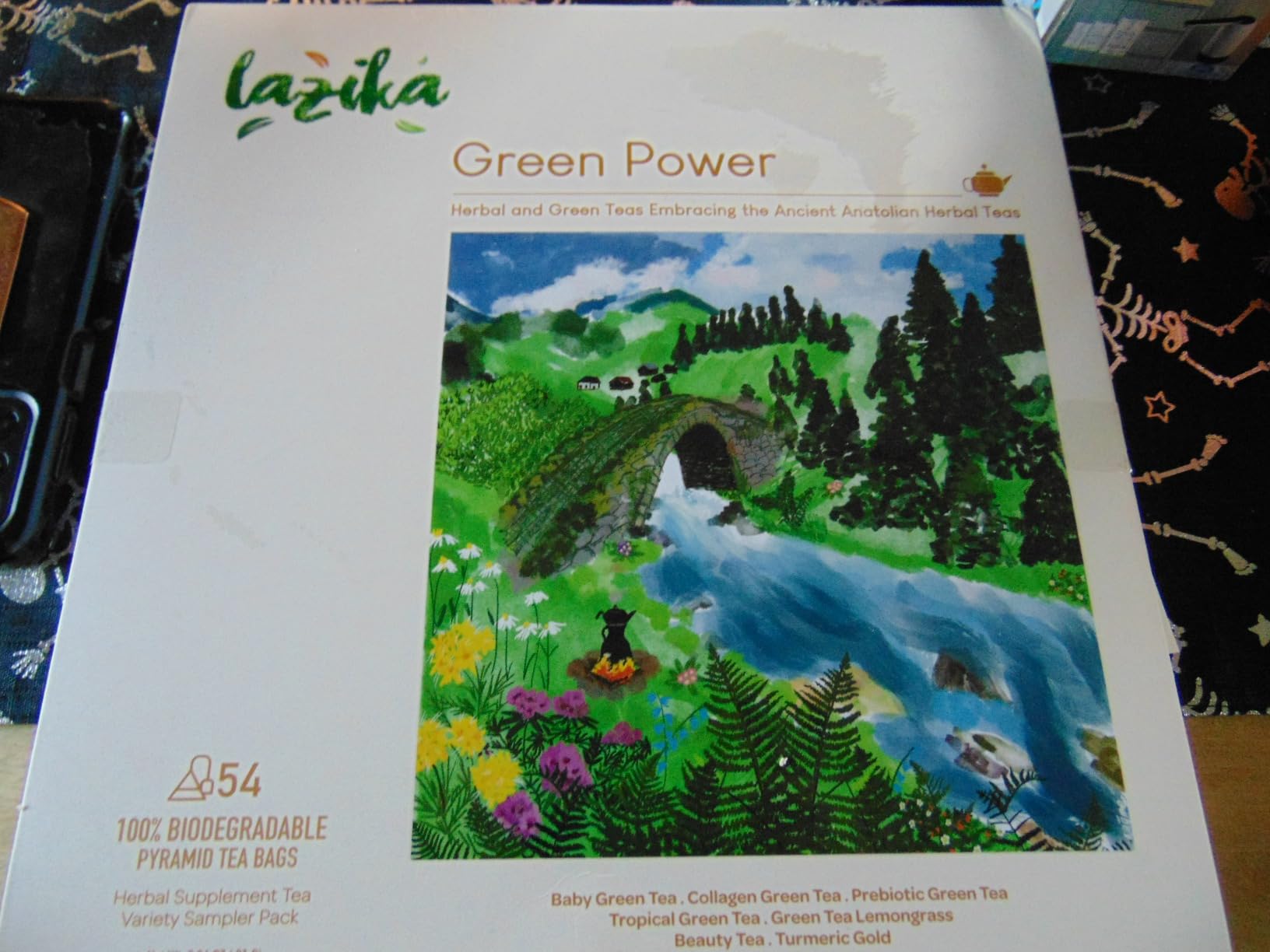 Lazika Green Tea Variety Pack with Lovely Presentation Box, 54 Counts, Green Tea Assortment Gift Set, Premium Collection with Pyramid Infuser Bag, Early Harvest, Handcrafted customer photo 2