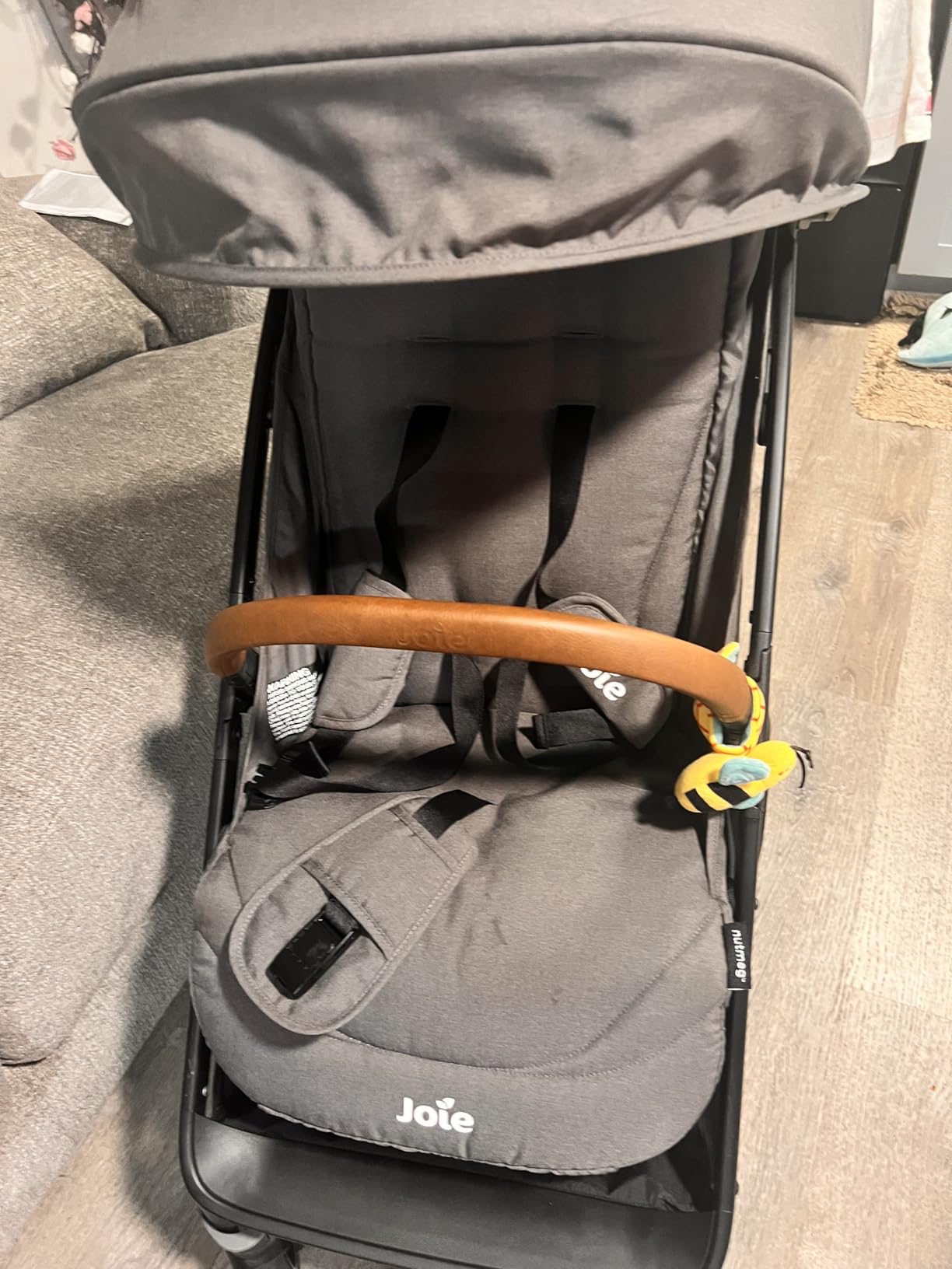 Joie Baby Nutmeg Compact Lightweight Travel Stroller, One-Hand Fold, Multi-Position Recline, Smooth Ride Suspension, Travel System Compatible, UPF 50+ Canopy, For Newborn to Toddler customer photo 1