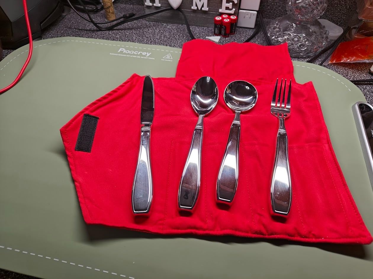 Weighted Silverware for Hand Tremors for Parkinsons, Arthritis - Heavy Stainless-Steel Utensils for Tremors - Weighted Eating Utensils - Gifts for People with Parkinson's & Arthritis customer photo 2