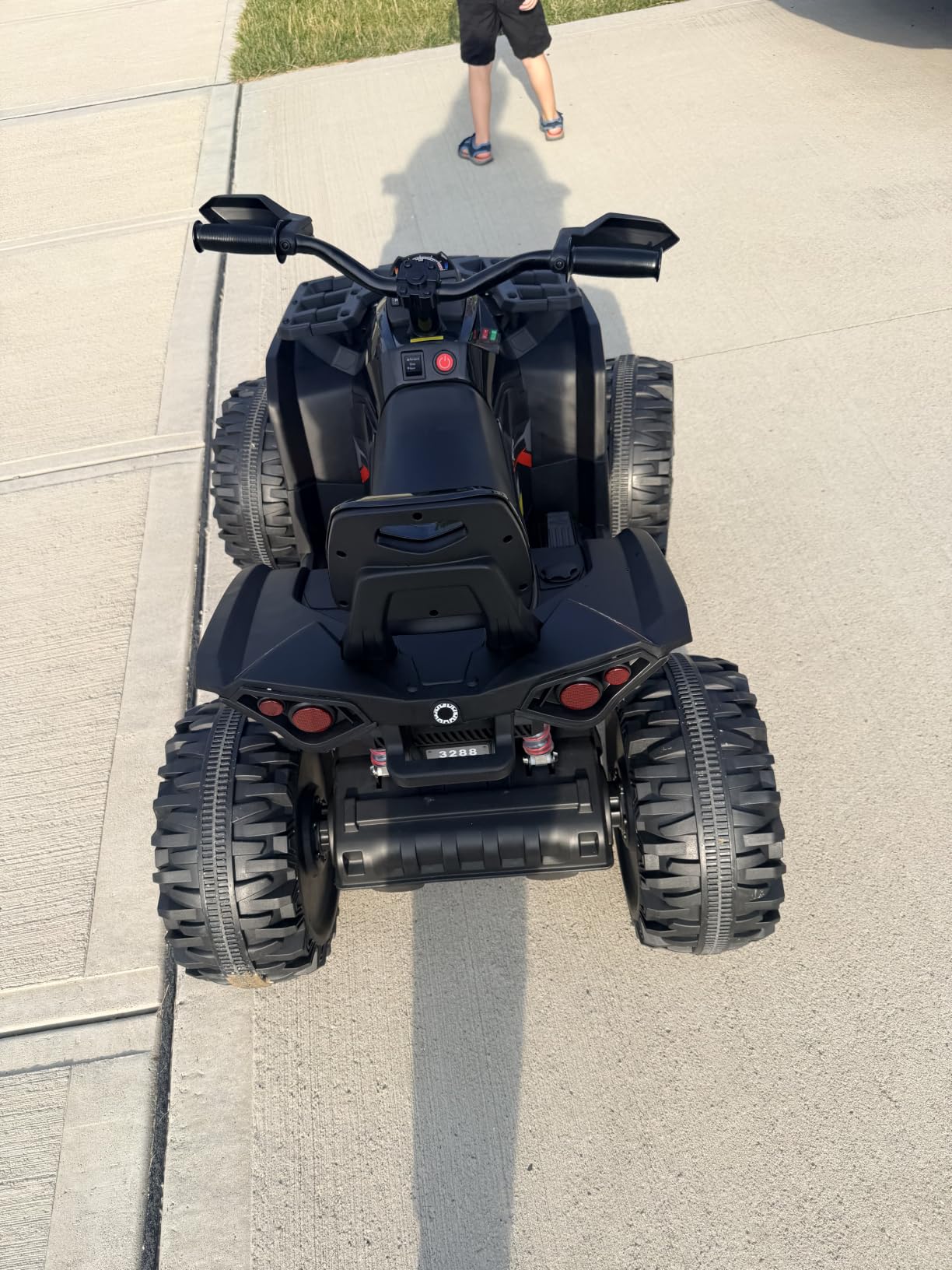 JOYRACER 24V 2 Seater Kids ATV 4 Wheeler, 4x4 Ride on Toys w/800W Engines, 9AH Battery Powered Electric Vehicle w/LED Light Bluetooth, MP3, USB, Spring Suspension, Kids Quad for Girls, Red customer photo 1