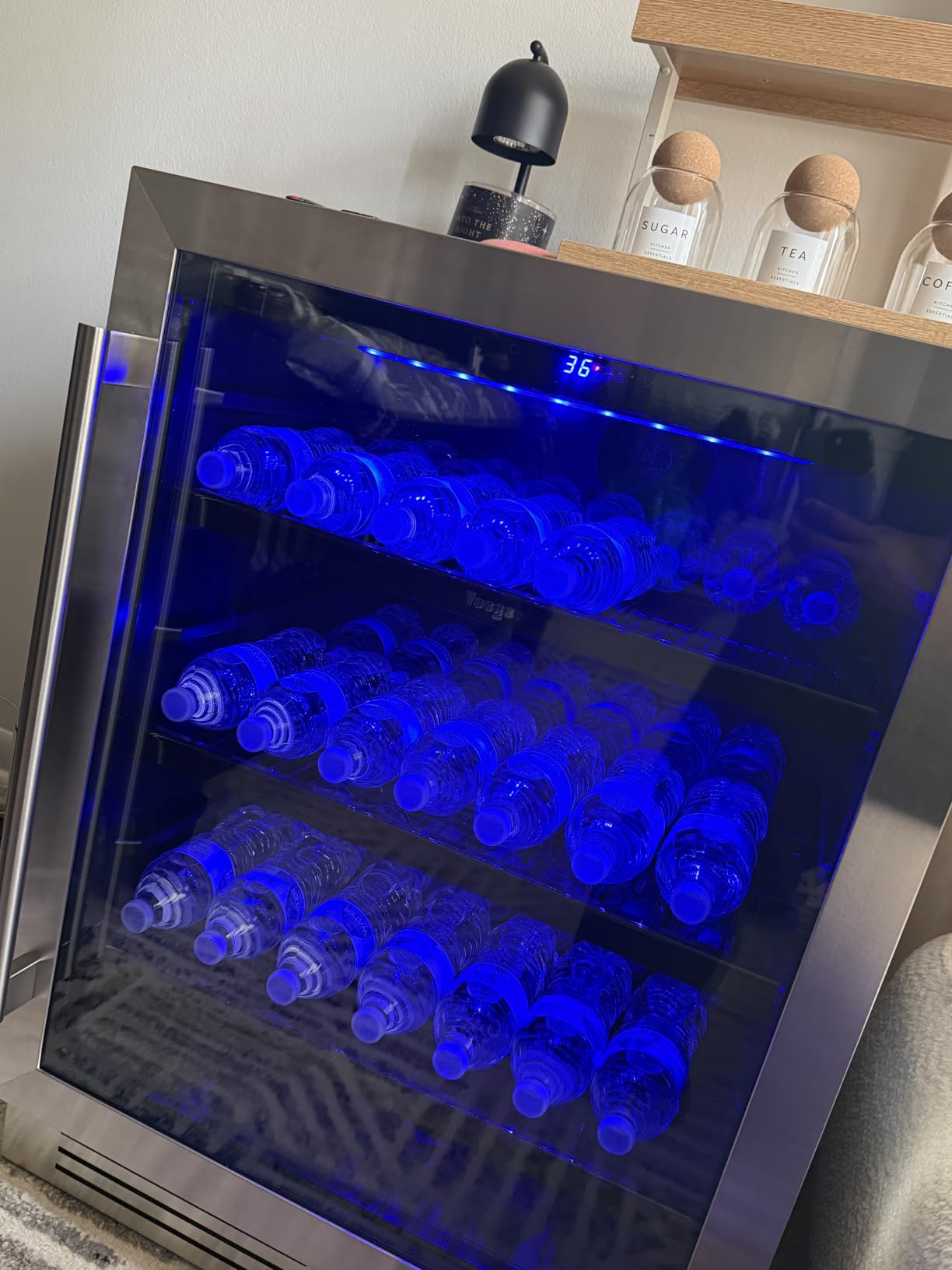 Yeego Beverage Refrigerator & Drink Fridge - 24 inch 180 Cans Beer Cooler Glass Door, 34-54℉ Under Counter Refrigerator Built-in for Drink Soda Wine for Bar Office Bedroom customer photo 2