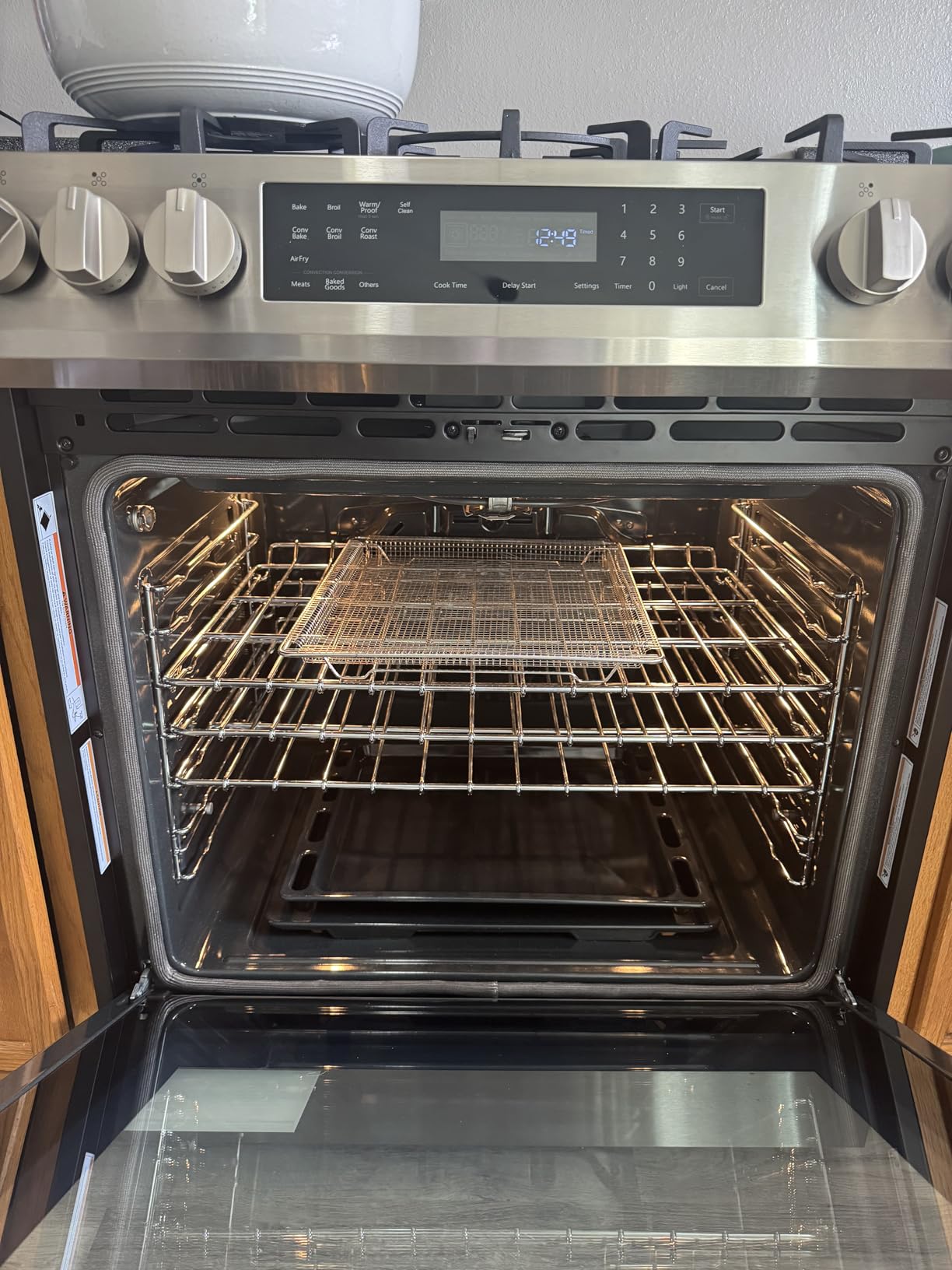 Kenmore 5.6 cu. ft. Front Control Gas Range Oven with 5 Cooktop Burners - True Convection, Air Fry, Turbo Boil, Self Clean, Dishwasher Safe Grates, Three Chrome Racks, LP Kit - Stainless Steel customer photo 2