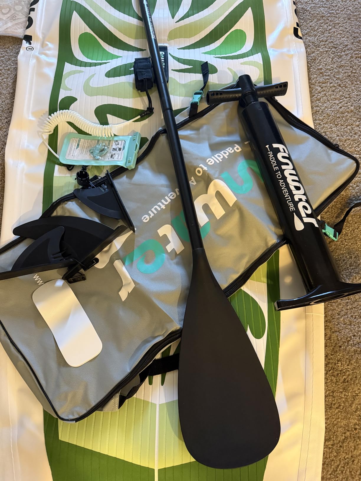 FunWater Inflatable Stand Up Paddle Board with Beginners SUP Accessories | 10'6'' SUP, Anti-Slip EVA Deck, Versatile Yoga/Big Fin Inflatable Paddle Boards for Adults & Youth of All Skill Levels customer photo 2