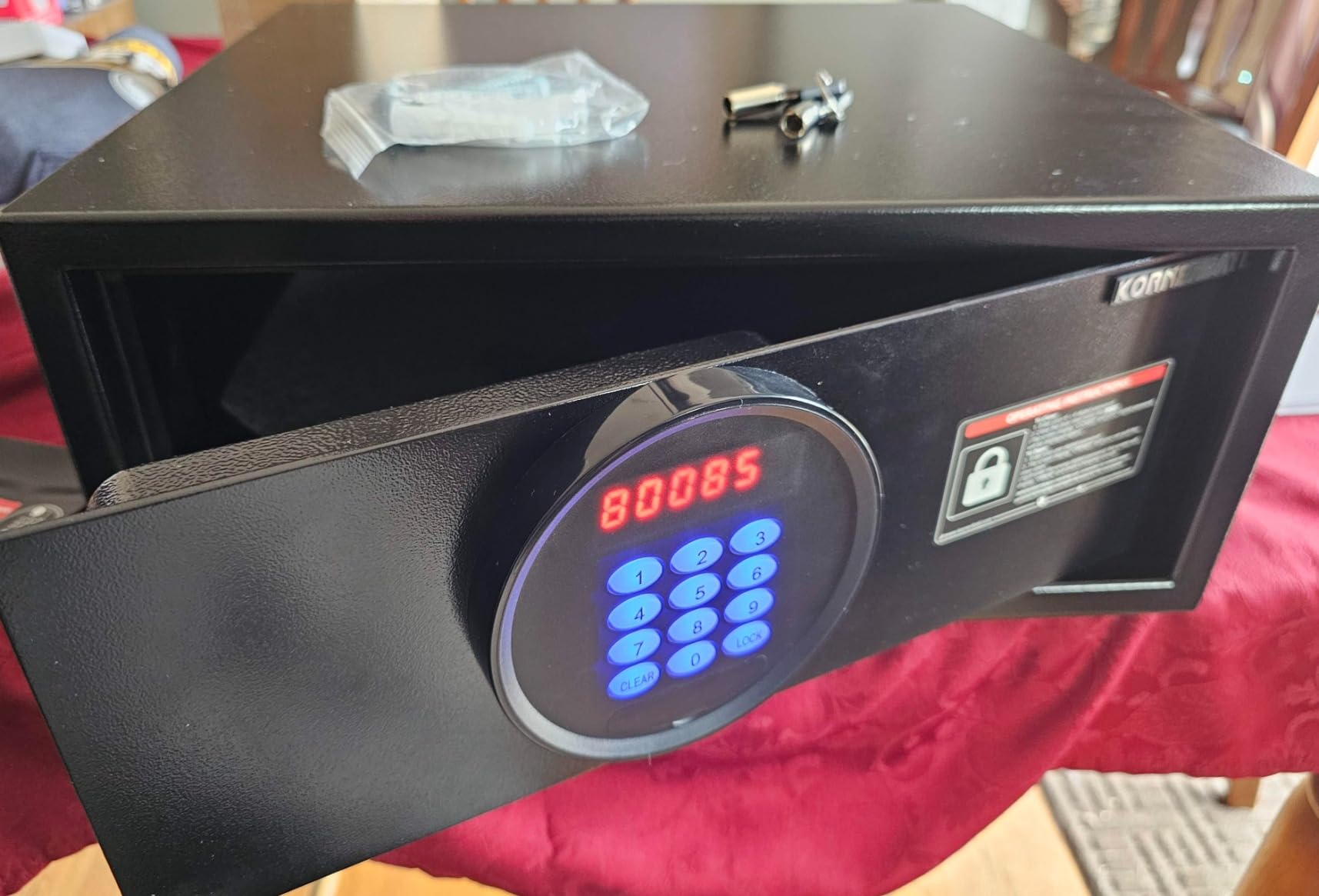 19.4 lb Hotel & Dorm Safe Box with Admin Password, Laptop Safe | Guest & Admin Passwords, Silent Mode, Hidden Password Entry, Backlit Keypad and Type-C Emergency Unlock customer photo 2