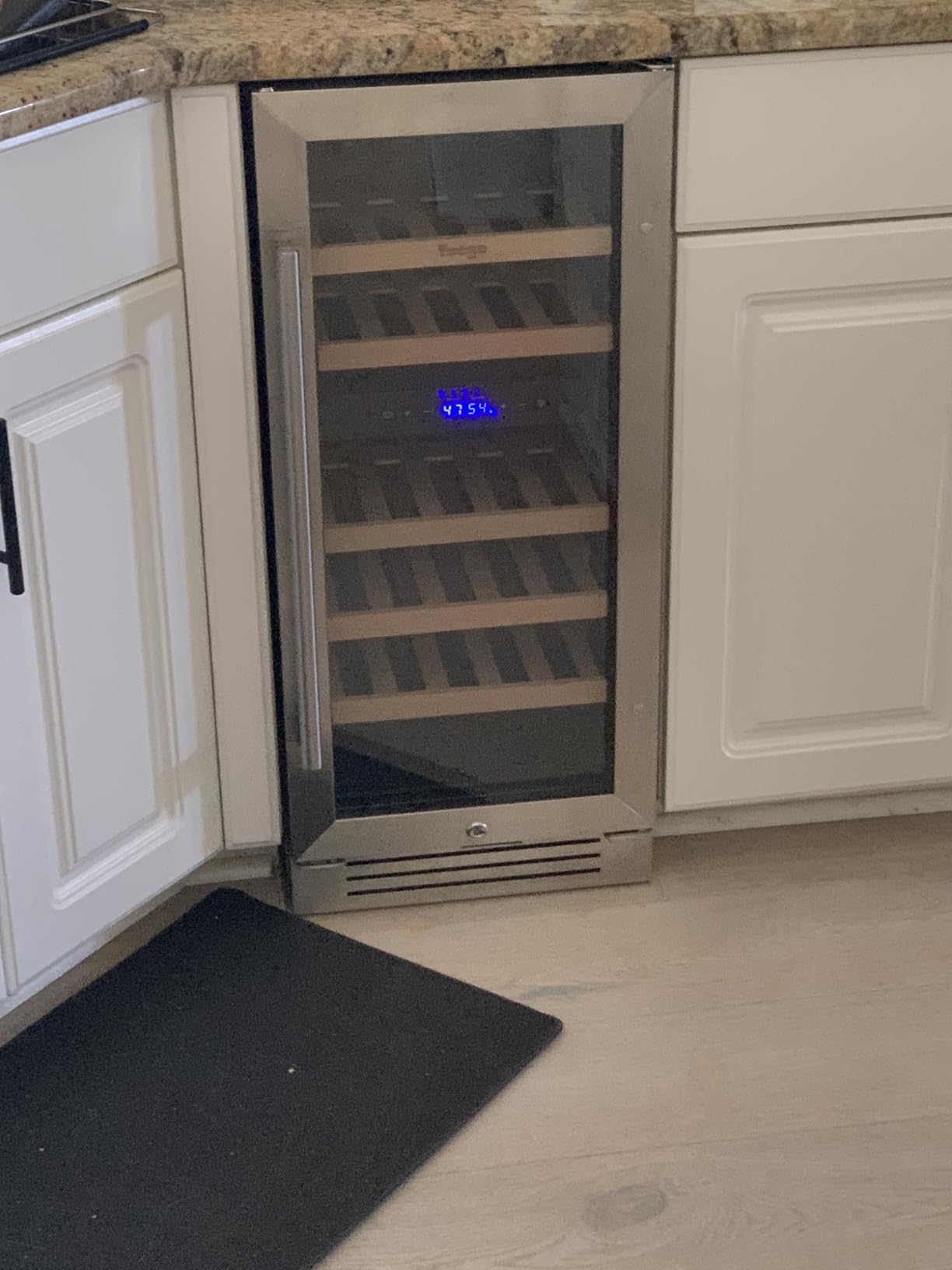 Yeego 24 Inch Wine Fridge, 52 Bottle Dual Zone Wine Cooler with Glass Door | Built-In or Freestanding, Under Counter Wine Refrigerator with 40-65F | For Home Bar, Kitchen customer photo 2