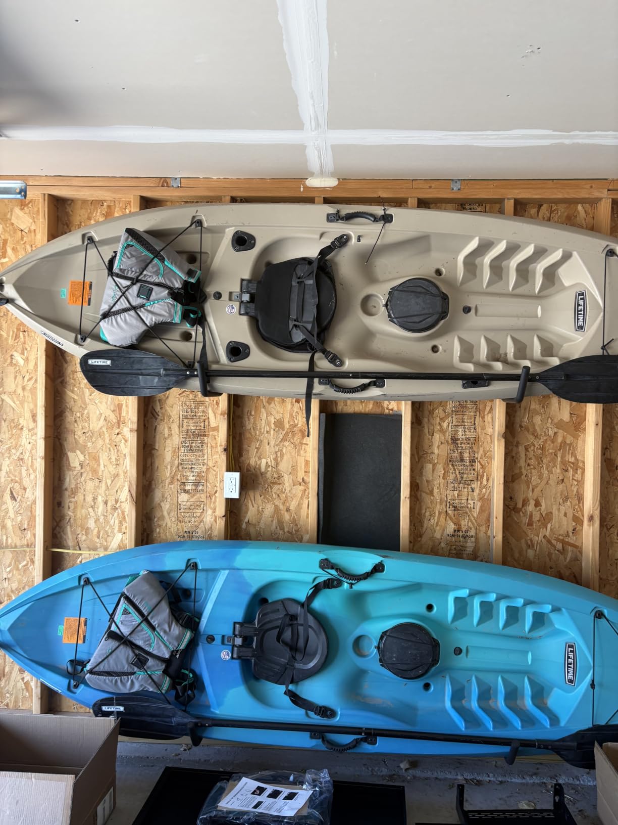 niffgaff Heavy Duty Garage Storage Hooks - 120 LB Capacity Wall Mounted Rack for Kayaks, Ladders, and Bikes customer photo 2