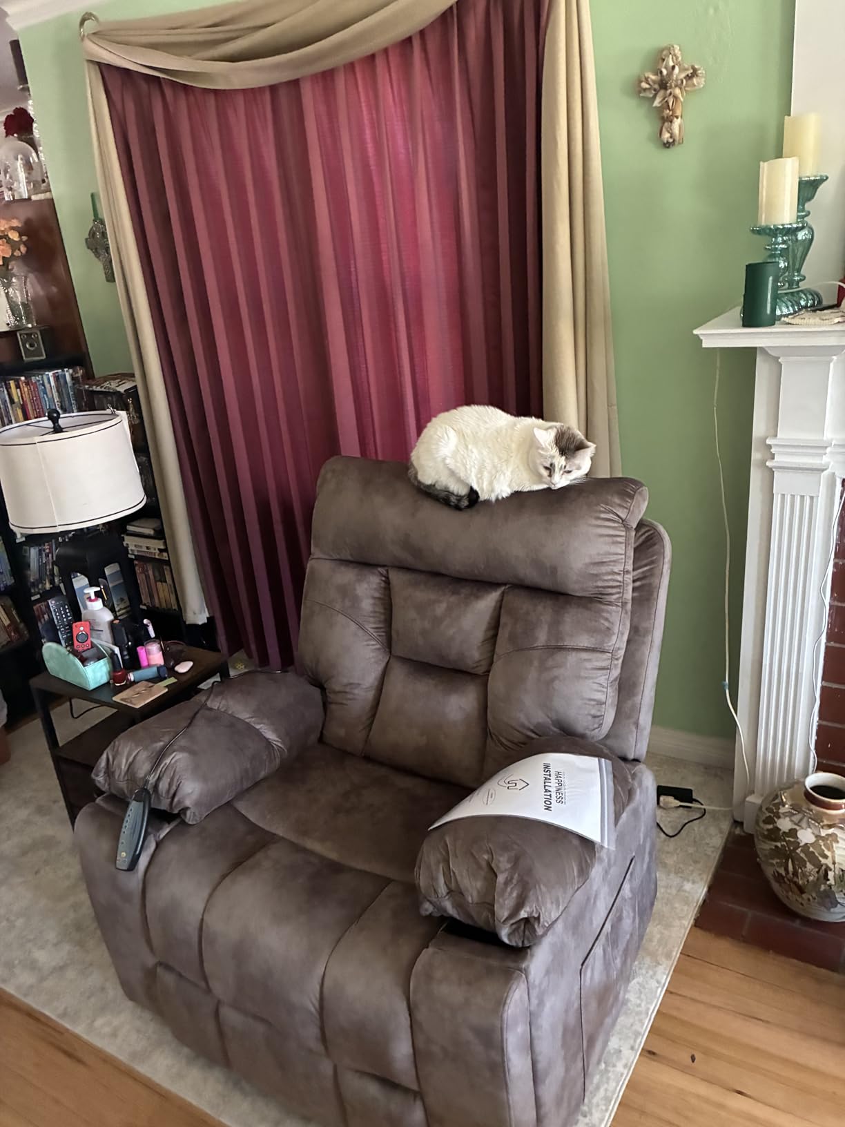 CANMOV Large Power Lift Recliner Chair with Massage and Heat for Elderly Big and Tall People, Overstuffed Wide Recliners with 2 Cup Holders, Side Pocket and USB Port, Grey customer photo 2