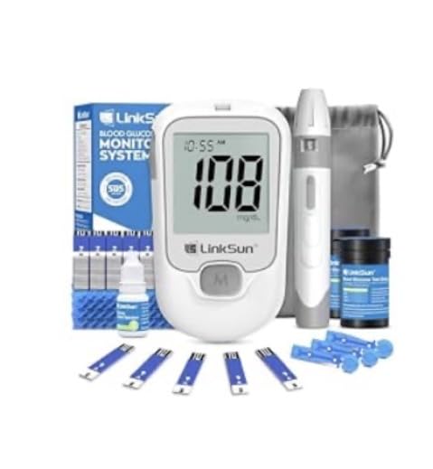 LinkSun G-425-1 Glucose Monitor Kit, 100 Strips & Lancets for Diabetes | 1 Control Solution, 1 Lancing Device & Large Display Blood Sugar Testing Kit for Seniors, Easy-to-Use Glucometer for Home Use customer photo 1
