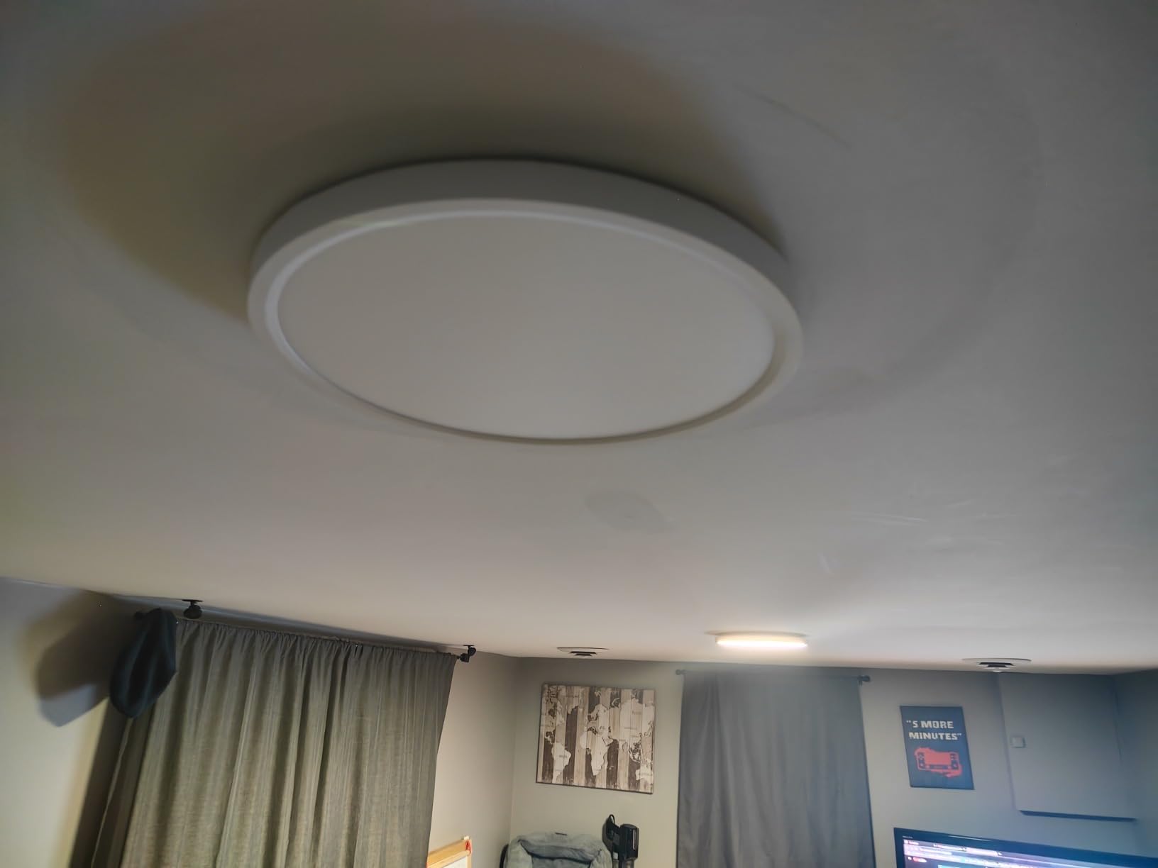 24'' Large Led Flush Mount Ceiling Light Fixture,Ultra Thin,Dimmable,White | 3000K/4500K/6000K CCT, 48W 4800LM, Modern Round Flat Panel for Bedroom Kitchen Dining Room Living Room Home Office Indoor customer photo 2