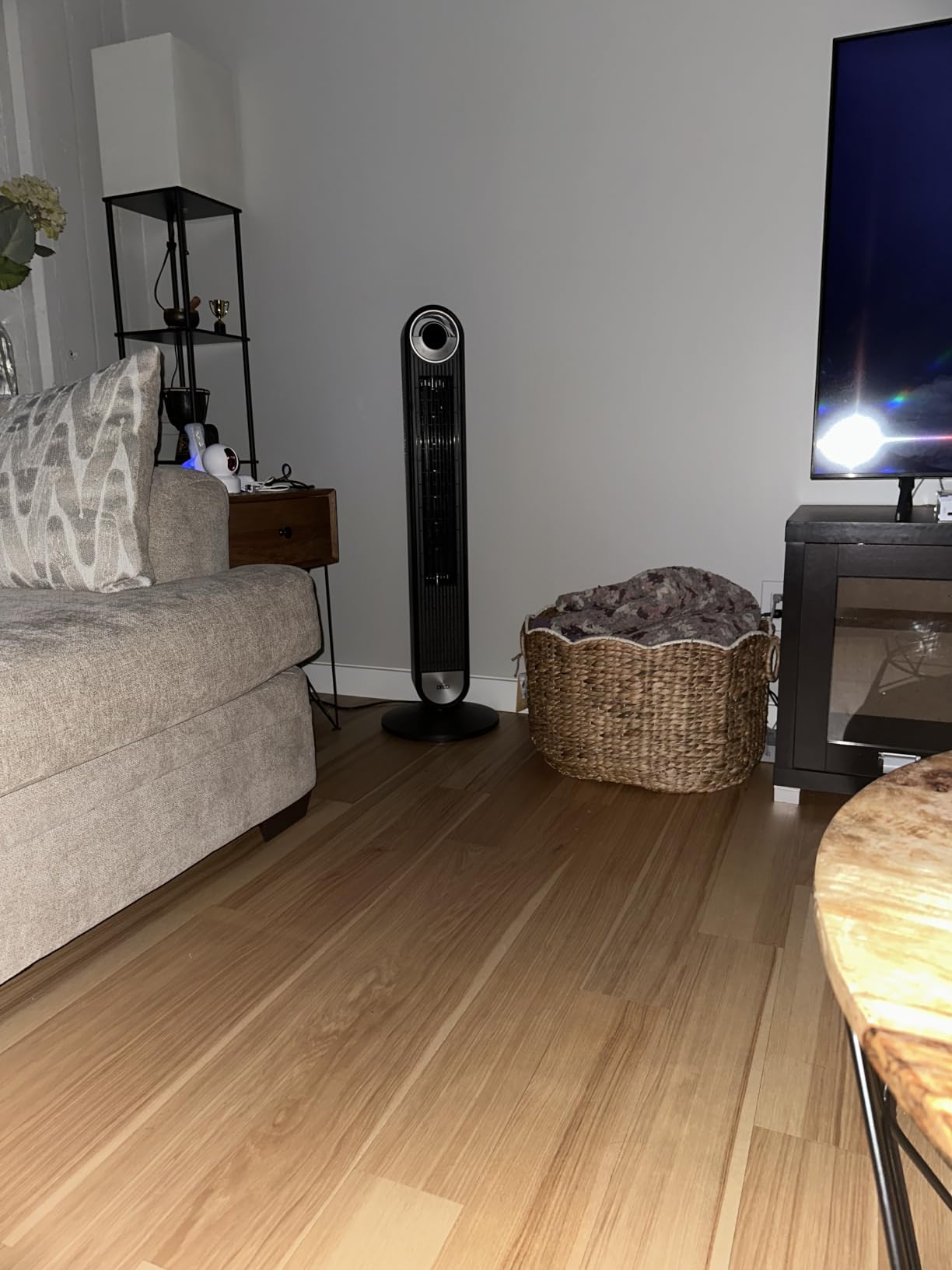 Dreo Smart Tower Fan for Bedroom, 90° Oscillating Bladeless Fan | 28ft/s Velocity, Quiet Standing Fan, DC Motor, 9 Speeds, 4 Modes, 12H Timer, Voice & APP & Remote Control, Starlight customer photo 1