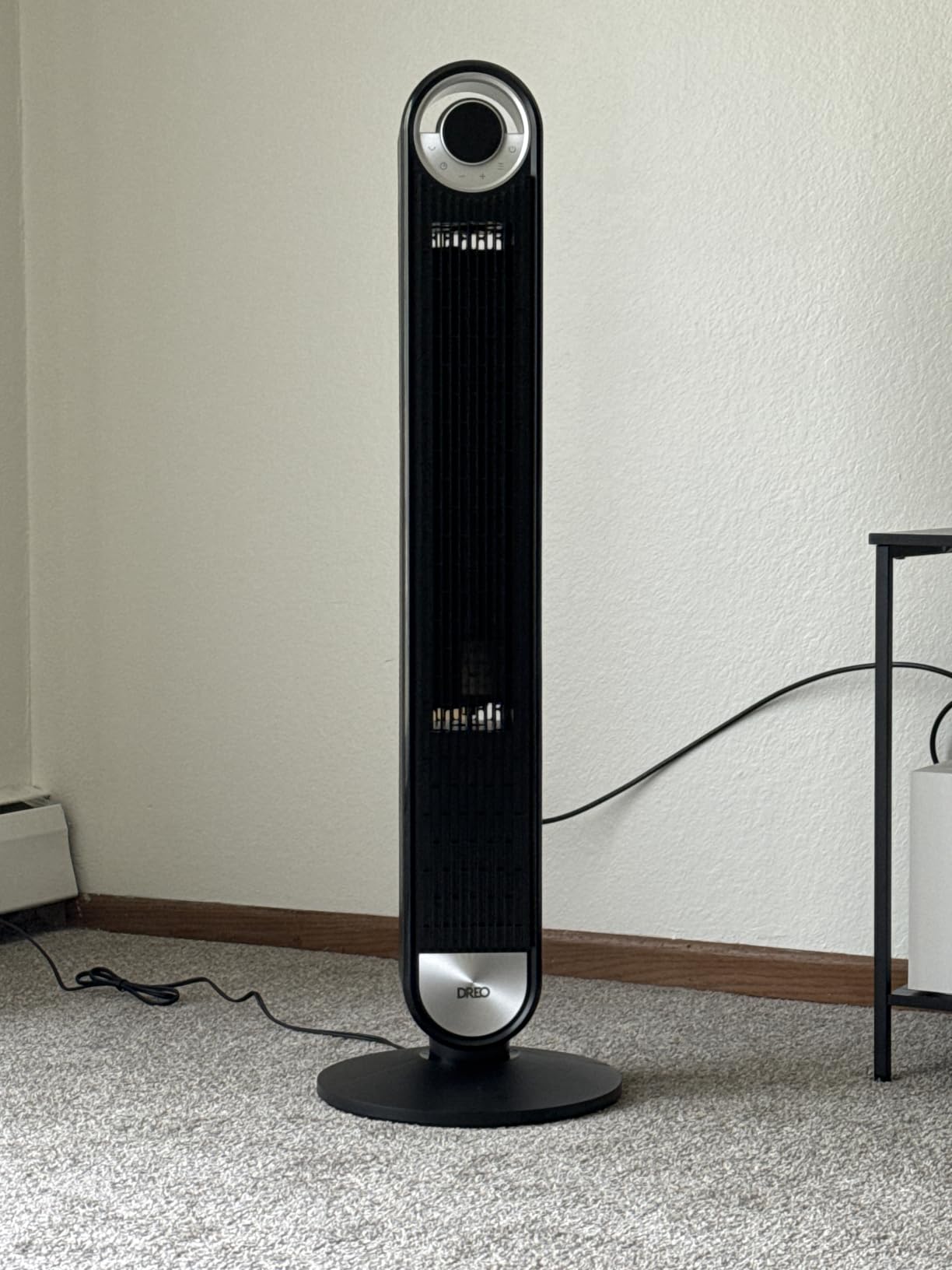 Dreo Smart Tower Fan for Bedroom, 90° Oscillating Bladeless Fan | 28ft/s Velocity, Quiet Standing Fan, DC Motor, 9 Speeds, 4 Modes, 12H Timer, Voice & APP & Remote Control, Starlight customer photo 2
