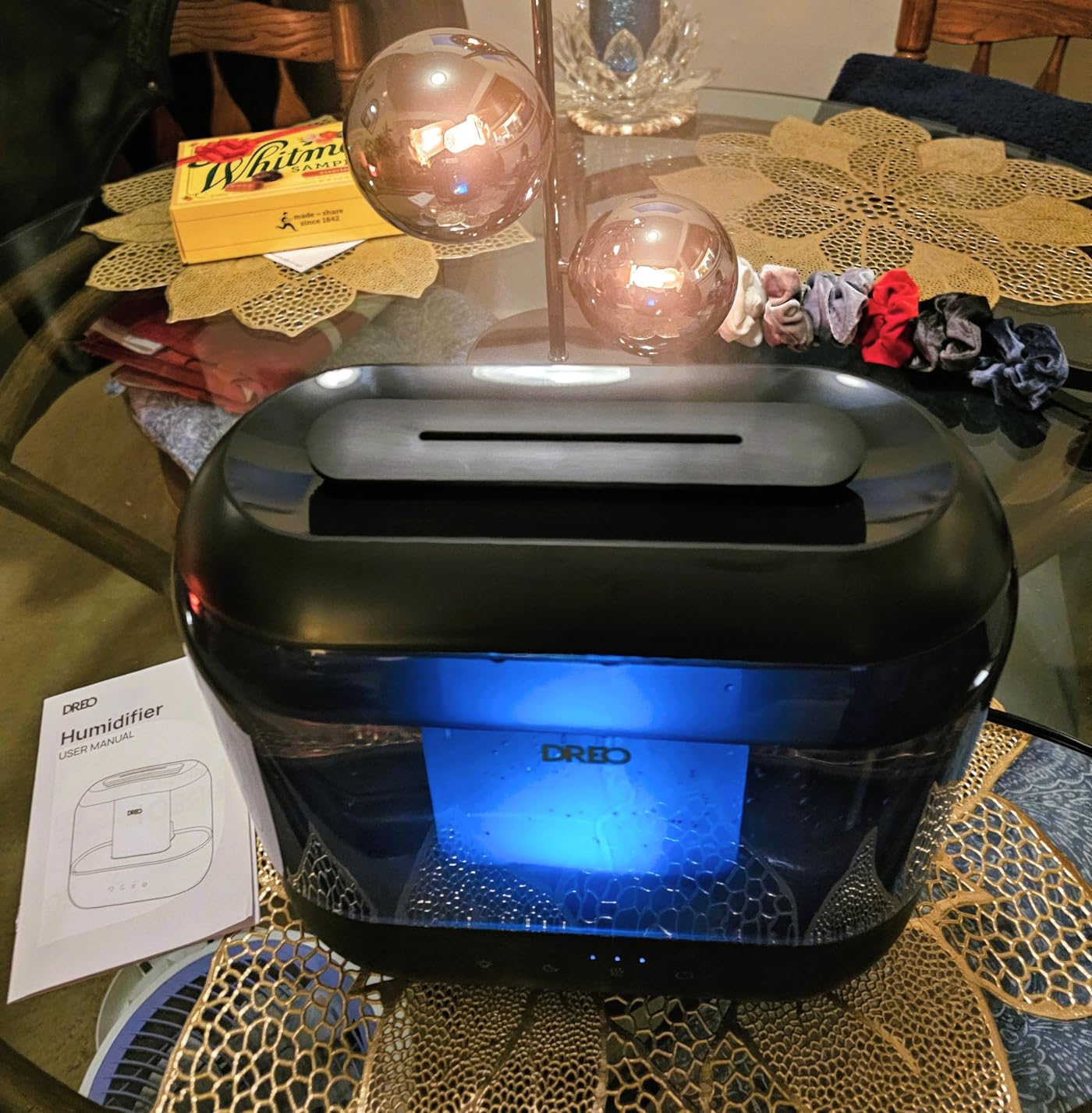 DREO 3L Smart Humidifiers for Bedroom, 30H Runtime, 26 dB Quiet, Top Fill | Easy to Clean, Precise Humidity Control, Night light, Cool Mist Humidifier for Large Room, Baby, Work With APP/Voice/Alexa customer photo 1