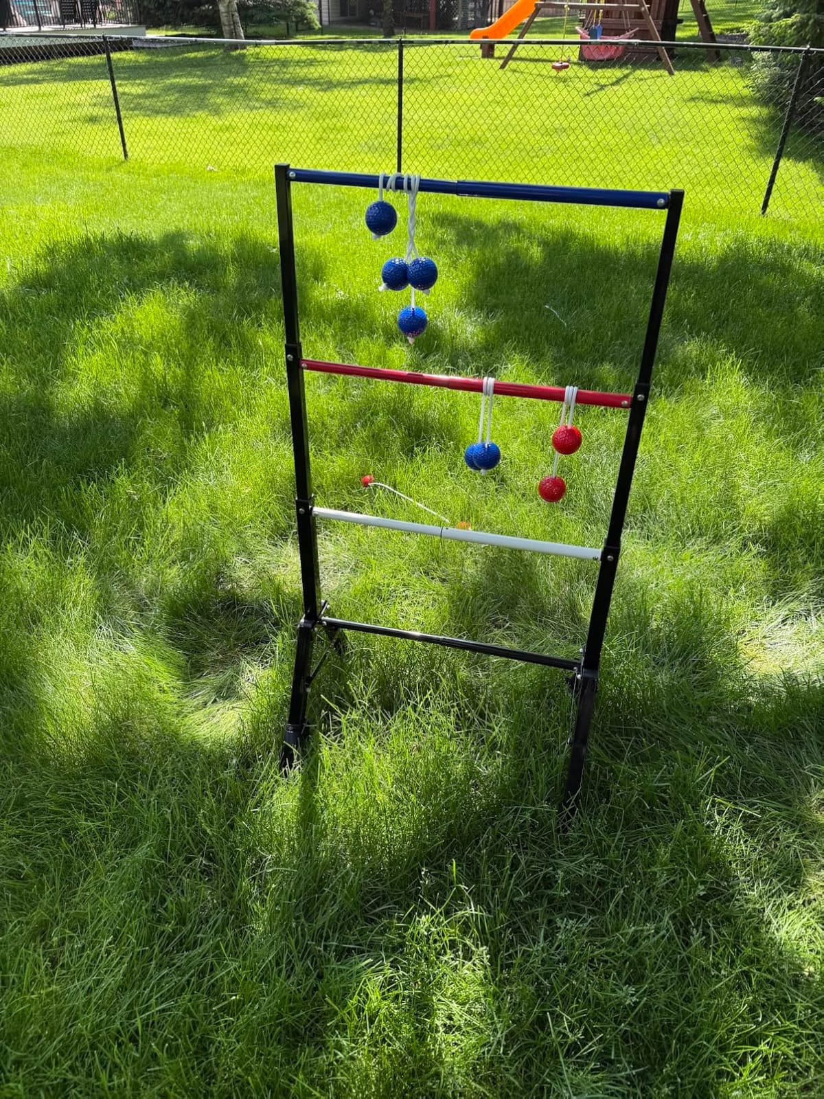 SPORT BEATS Metal Ladder Toss Game Set - Ladder Ball Yard Outdoor Games | Patented Tool-Free Folding Frame, 6 Weighted Bolas, Carry Bag for Backyard, Tailgate & Family customer photo 2