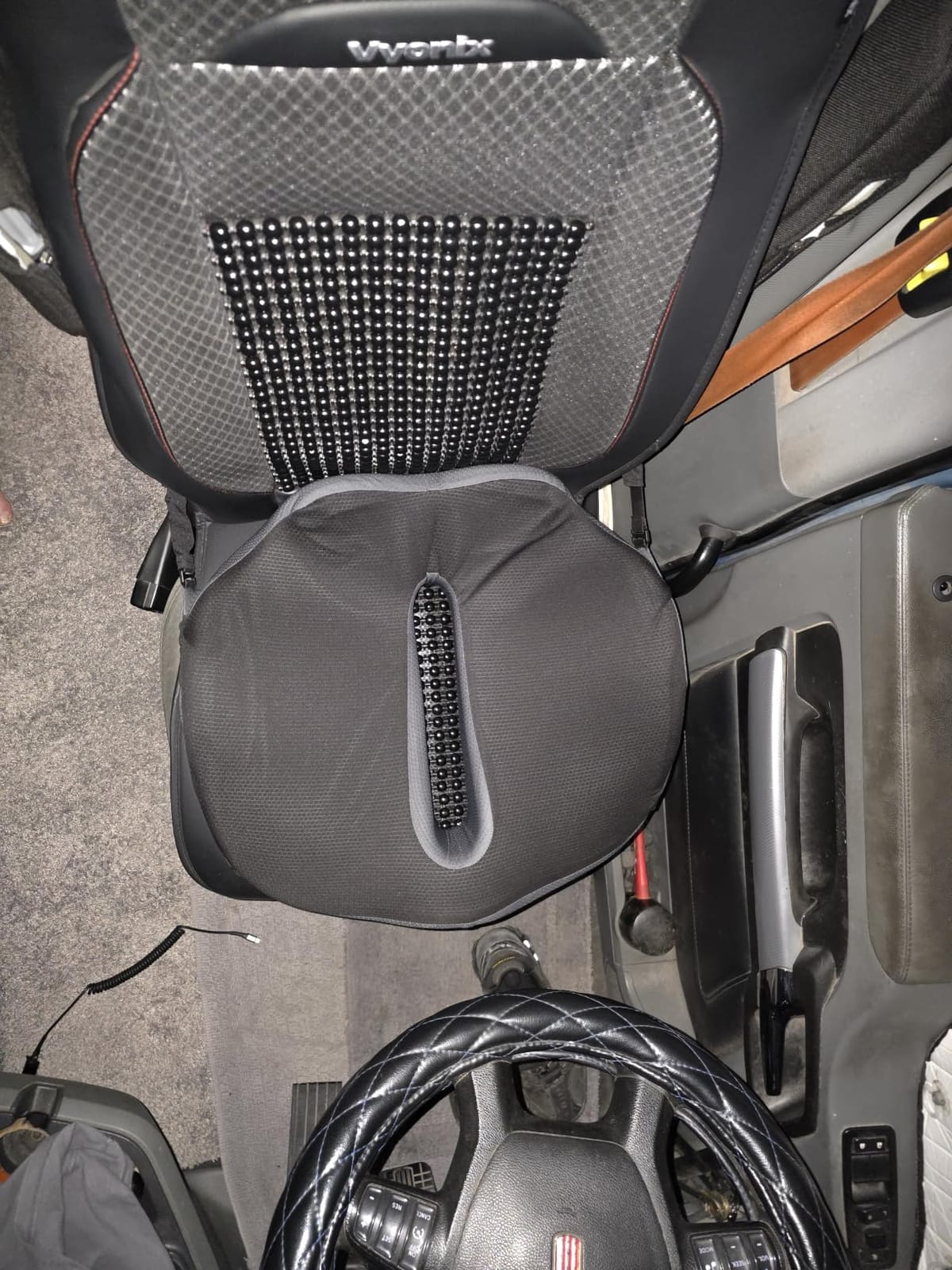 Large Truck Seat Cushion for Truck Driver Seat Cushion - Upgraded Back Support, CertiPUR-US Certified - Thick Memory Foam, Pain Relief for Hours of Driving, Trucker Approved Big Rig - Gray customer photo 2