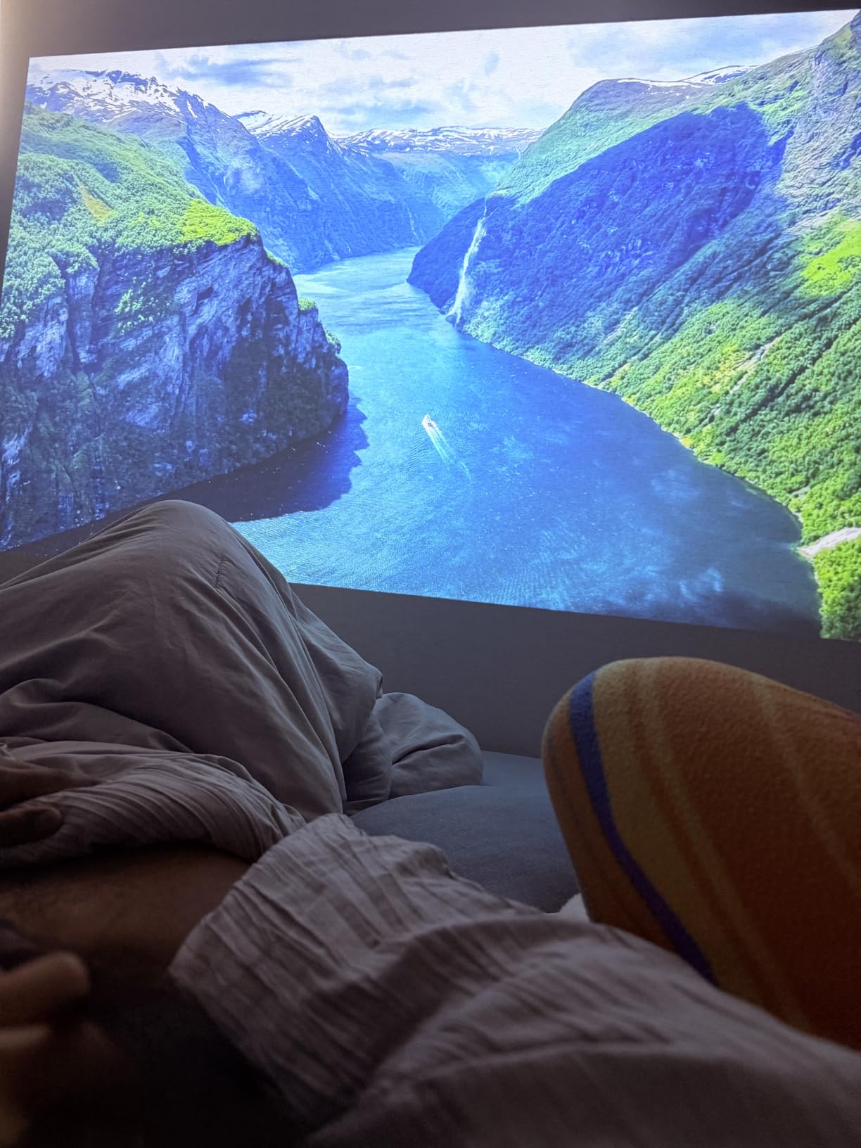 Wanbo X5 Pro Google TV Smart Projector, 1100 ANSI, Online 4K, HDR10 | Native 1080P Outdoor & Home Movie Projector, HDMI 2.0, 26dB Quiet, Voice Control, Auto Focus & Keystone (2025 Upgrade) customer photo 1